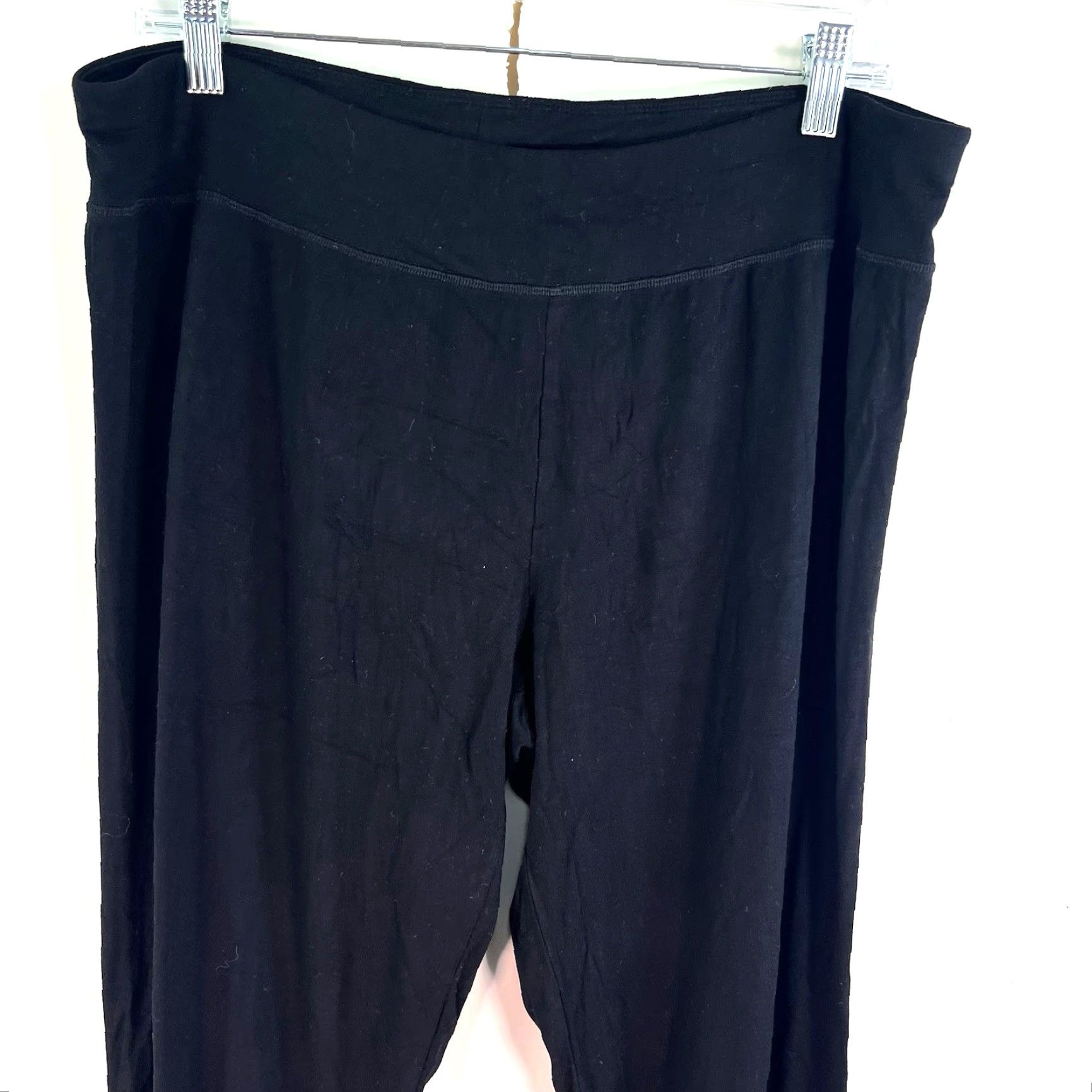 Vera Wang Vera Wang Activewear Ankle Leggings Womens Size L Black Mid Rise Tapered Pants Comfort Travel Workwear Size 36" / US 14 / IT 50 - 2 Thumbnail