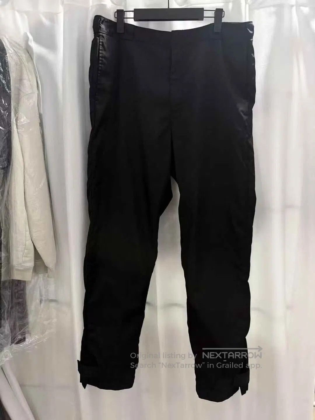 Prada Prada Black Nylon Triangular Logo Pants| Size US 34 / EU 50 - 2 Thumbnail