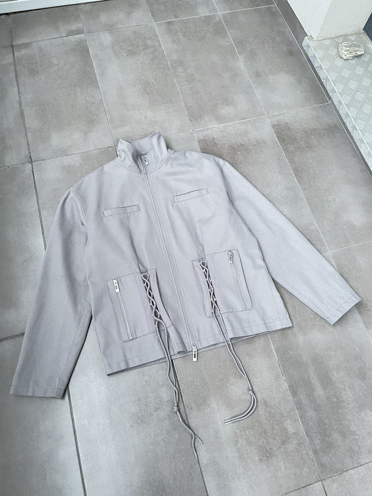 Han Kjobenhavn !DS! FW22 Han Kjobenhavn Cotton Cargo Grey Laced Jacket Size US M / EU 48-50 / 2 - 11 Thumbnail
