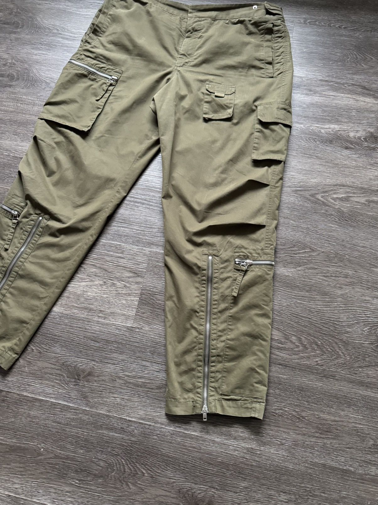 Helmut Lang HELMUT LANG LIMITED EDITION Green FLIGHT AVIATOR CARGO PANTS Size US 38 / EU 54 - 2 Thumbnail