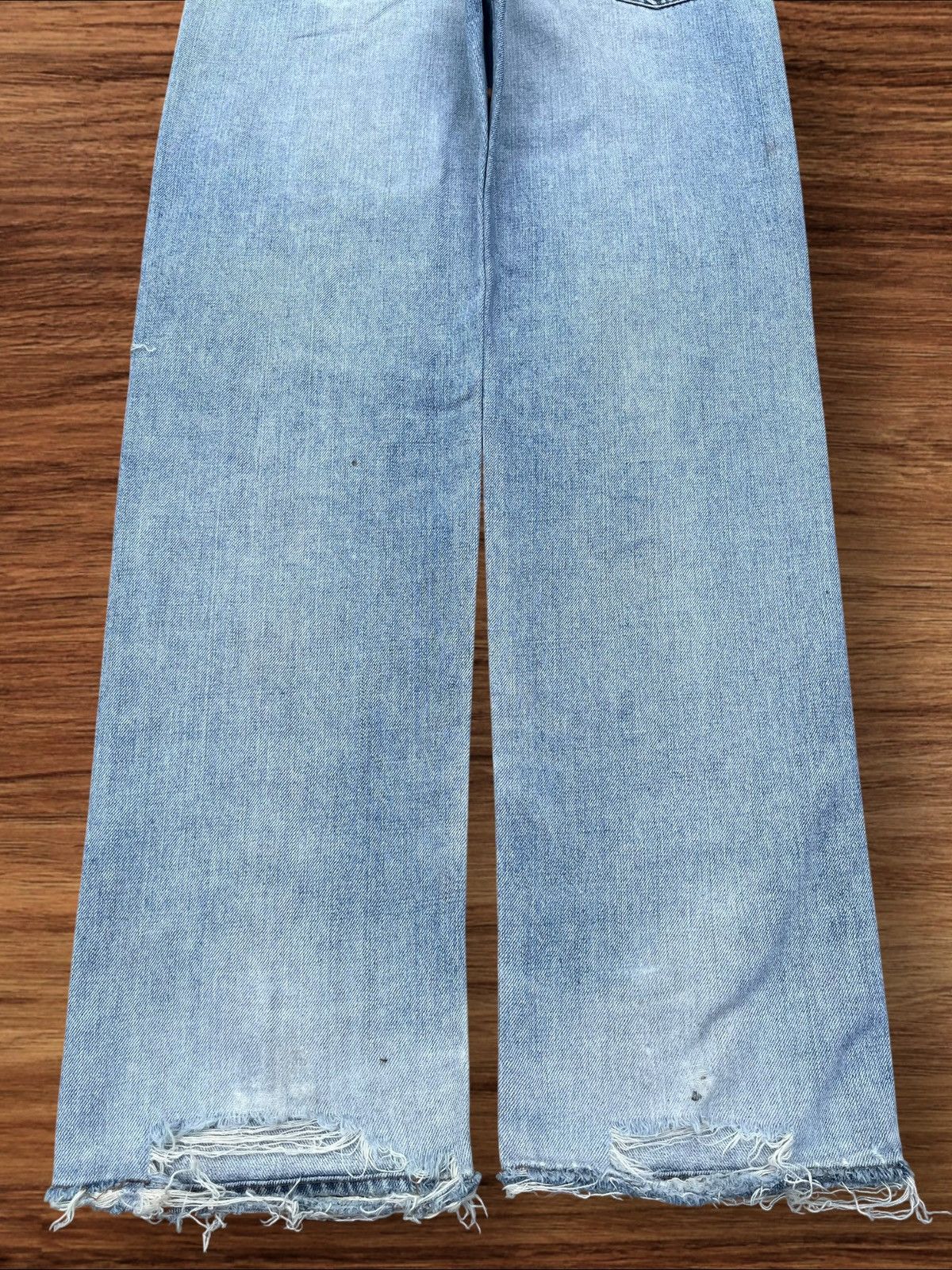 Hysteric Glamour Vintage Japanese Brand Blue Wash Distressed Frayed Leg Jeans Size US 32 / EU 48 - 6 Thumbnail