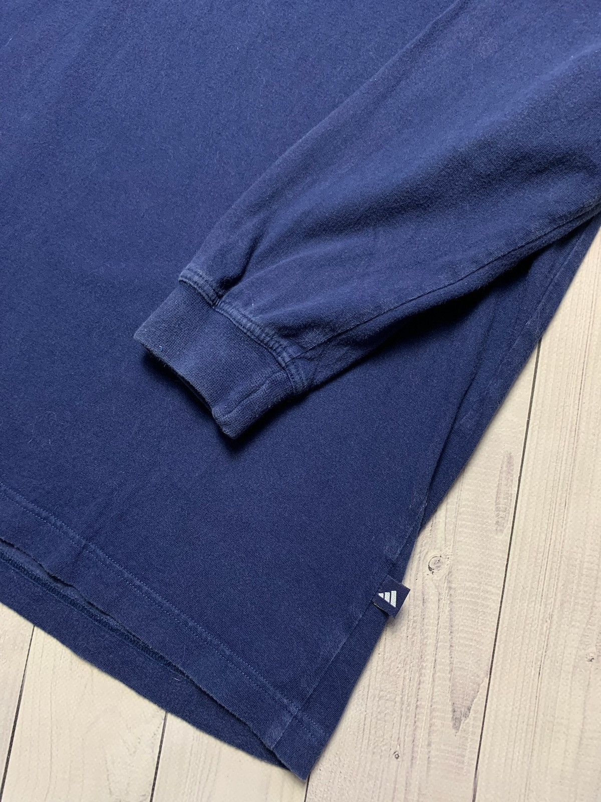 Adidas Adidas vintage turtle neck long sleeve tee size L navy Size US L / EU 52-54 / 3 - 6 Thumbnail