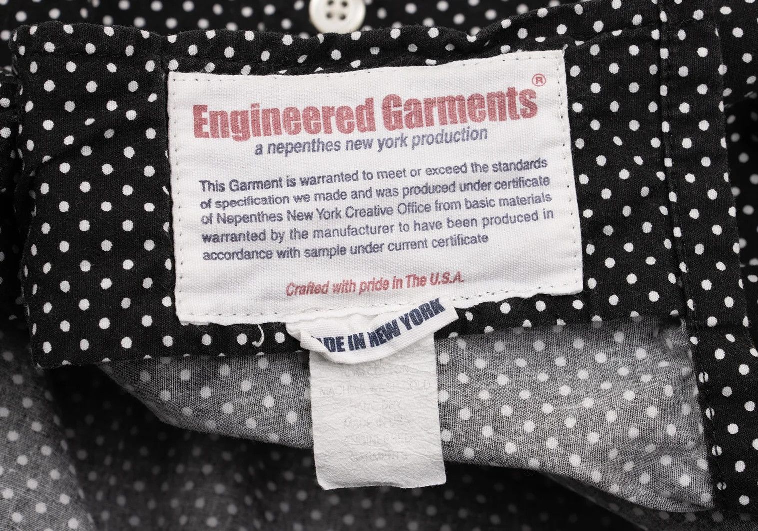 Engineered Garments Polka Dot Short Sleeve Shirt in Black and White Size M Size US M / EU 48-50 / 2 - 13 Thumbnail