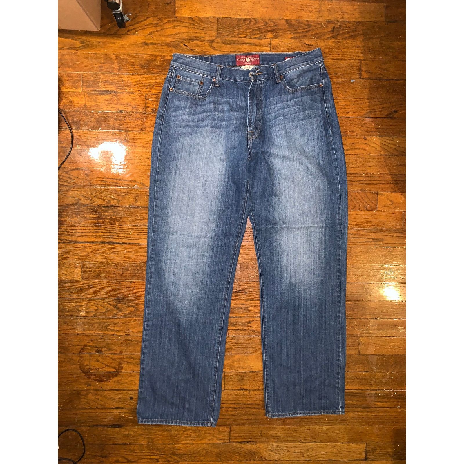 Lucky Brand Lucky Brand 181 Relaxed Straight Jeans Men 36x34 Medium Wash Size US 36 / EU 52 - 1 Thumbnail