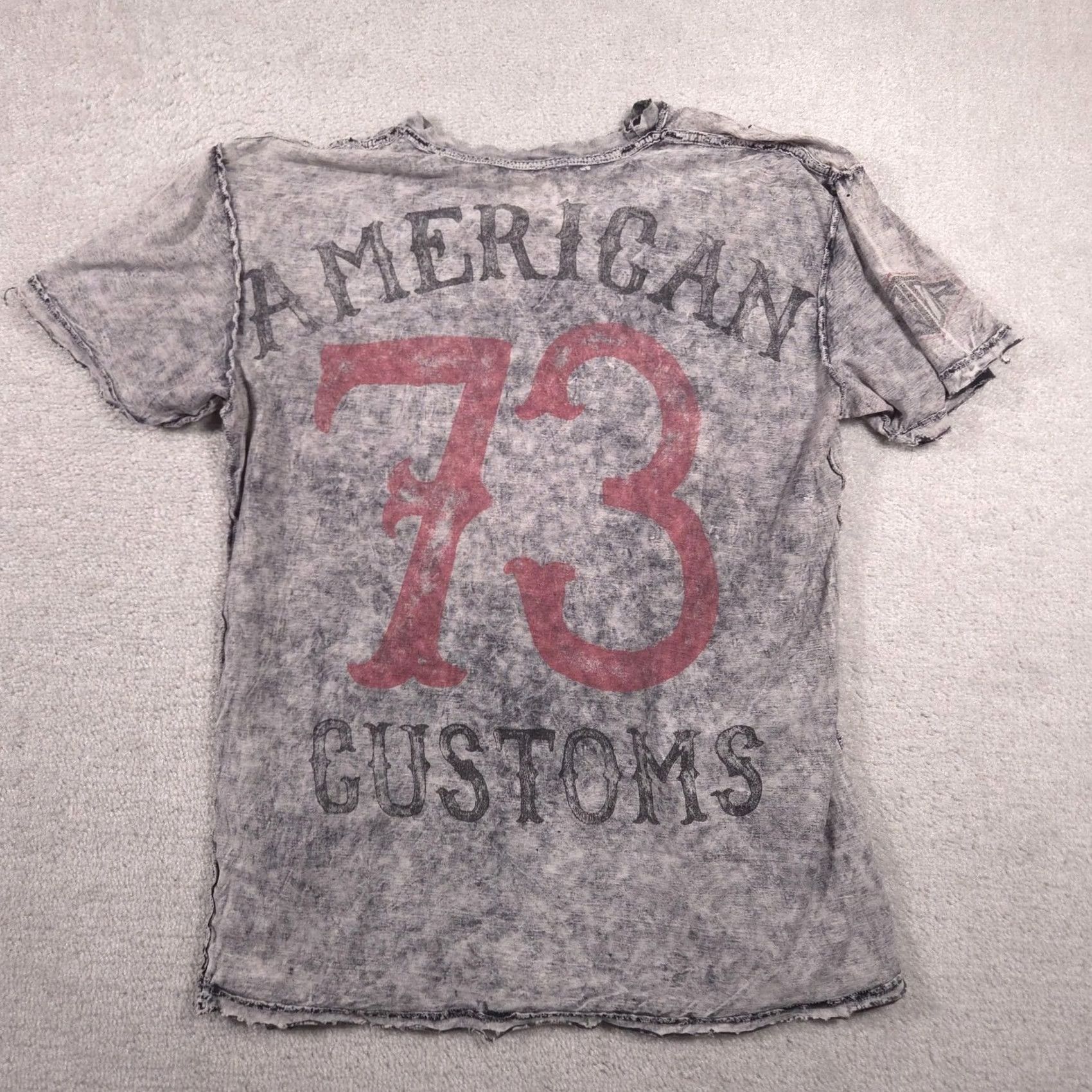 Affliction Affliction American Customs Shirt Mens Large Gray Reversible Skull Biker Tee Size US L / EU 52-54 / 3 - 2 Thumbnail