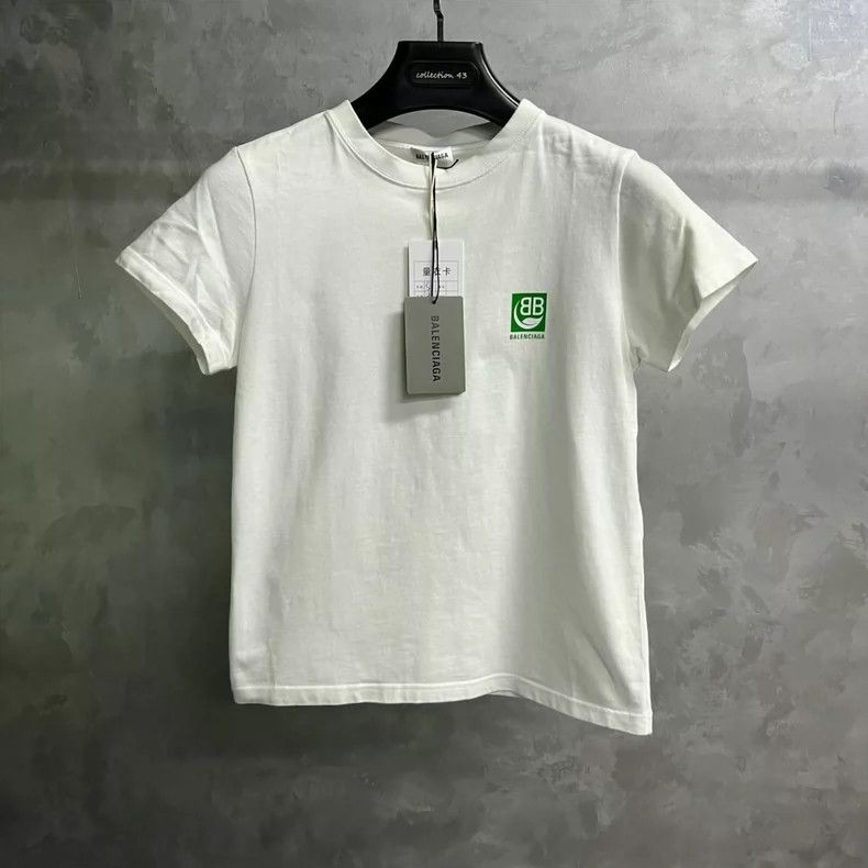 Balenciaga Balenciaga White Logo Print Casual T-Shirt - dmc Size US S / EU 44-46 / 1 - 1 Thumbnail