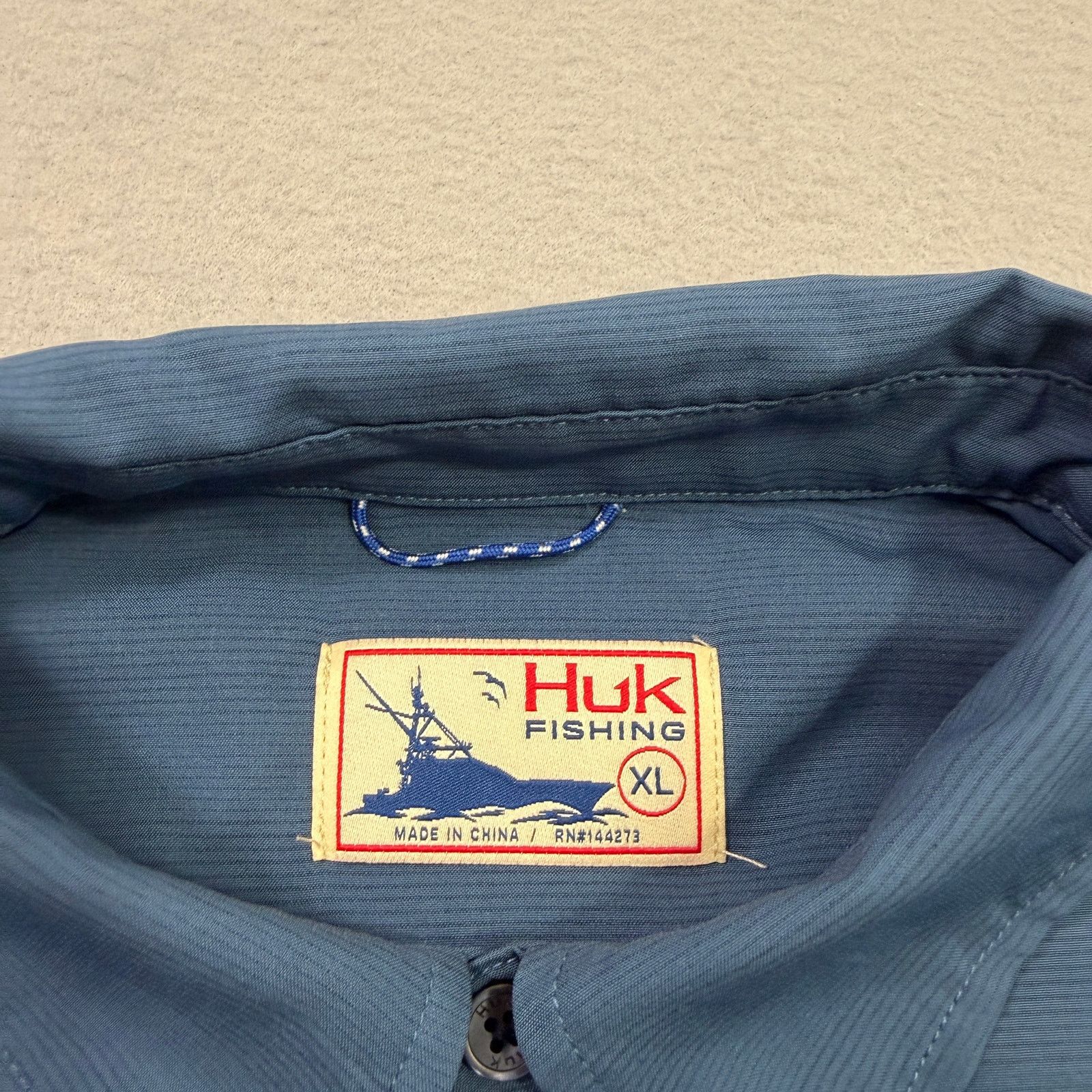 Vintage HUK Kona Short Sleeve Button Shirt Men's Extra Large Blue Size US XL / EU 56 / 4 - 5 Thumbnail