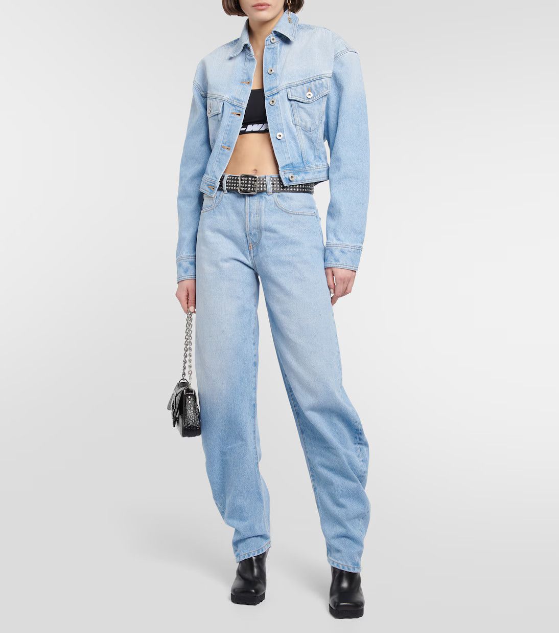 Off-White o1y1225 Denim Pant in Blue Size 25" / US 0 / IT 36 - 2 Thumbnail