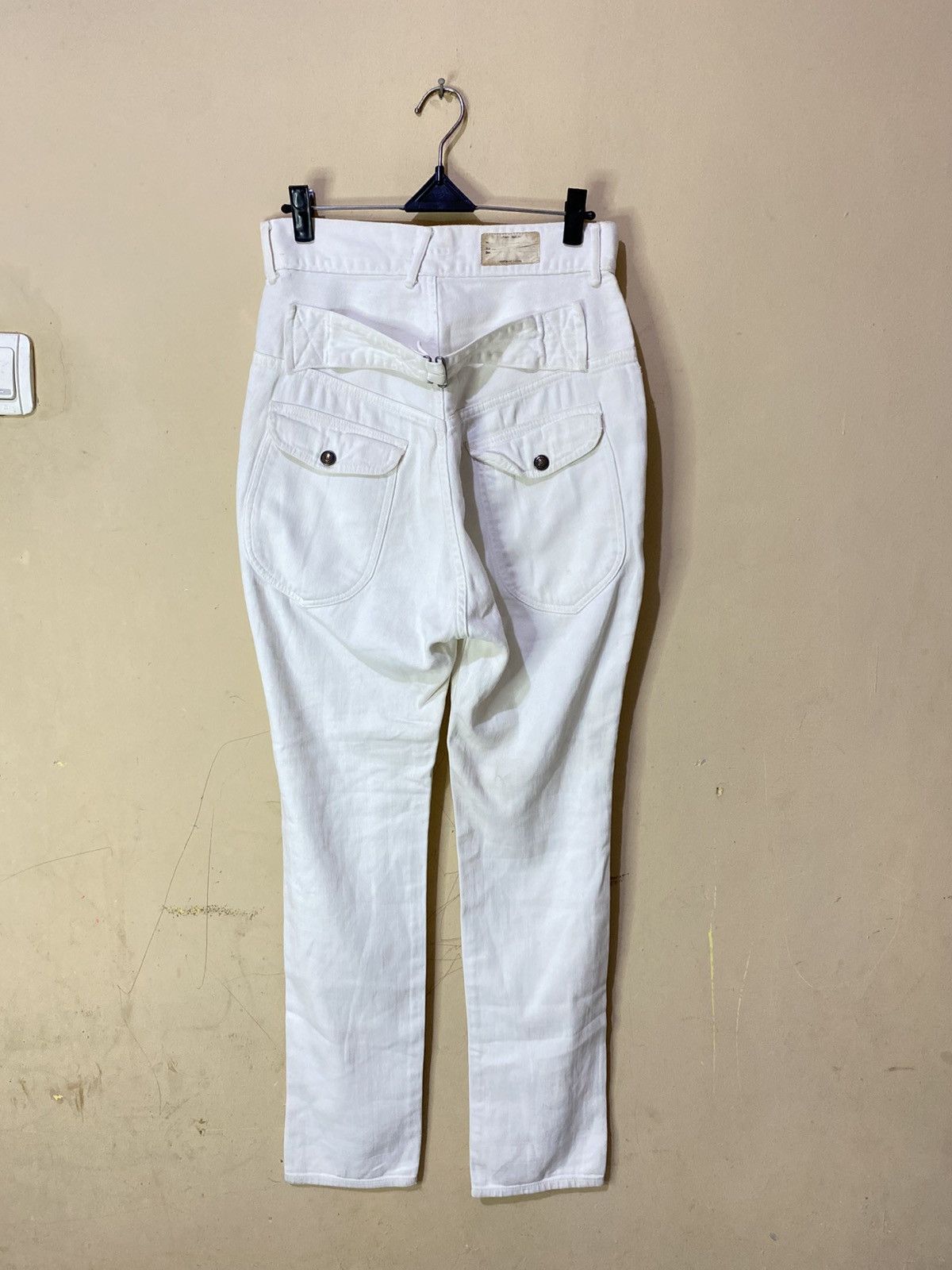 Kapital Kapital Japan White Denim Buckleback Size US 27 - 9 Thumbnail