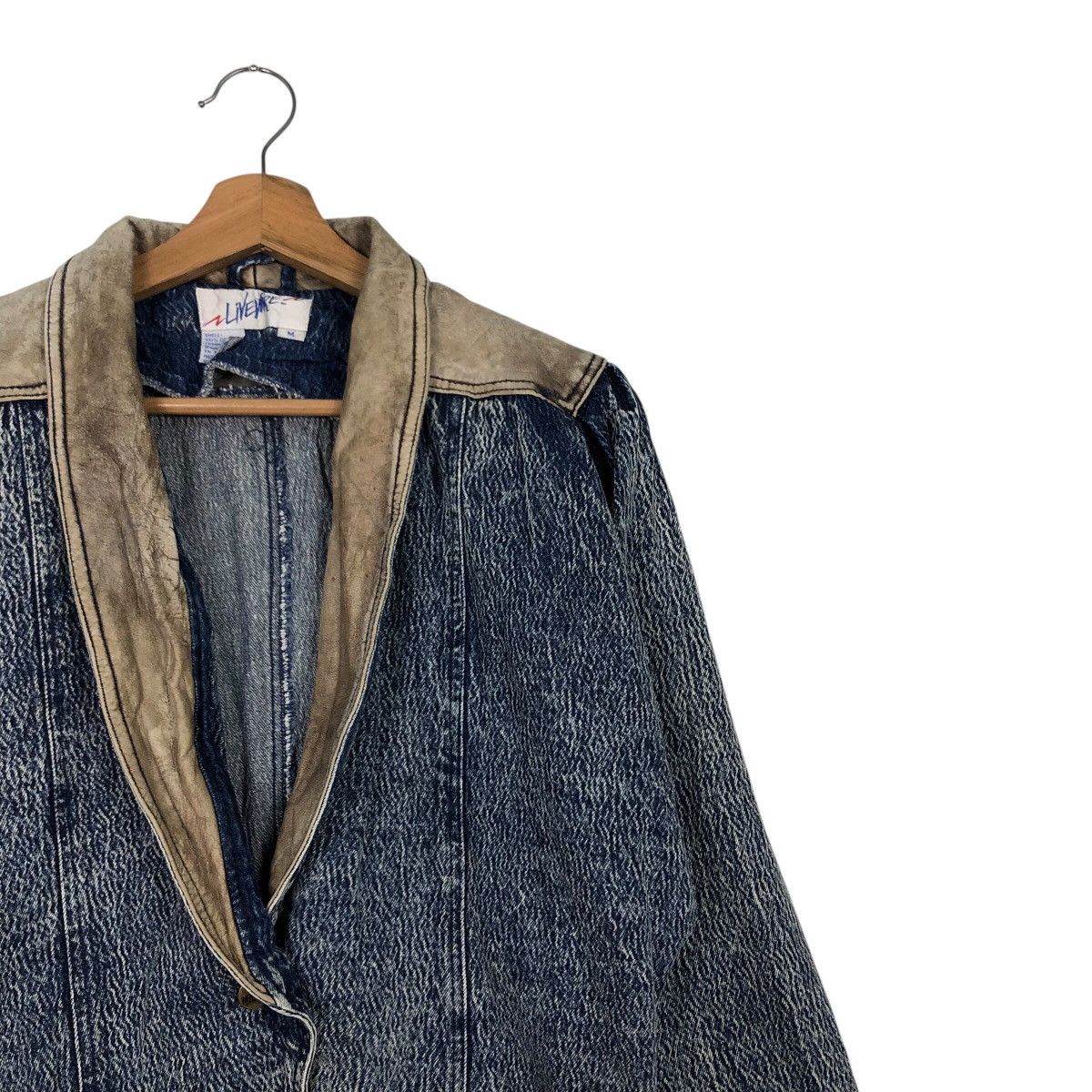 Japanese Brand 📌Vintage Cropped Biker Denim Jacket Livevire Issey Miyake Size US M / EU 48-50 / 2 - 7 Thumbnail
