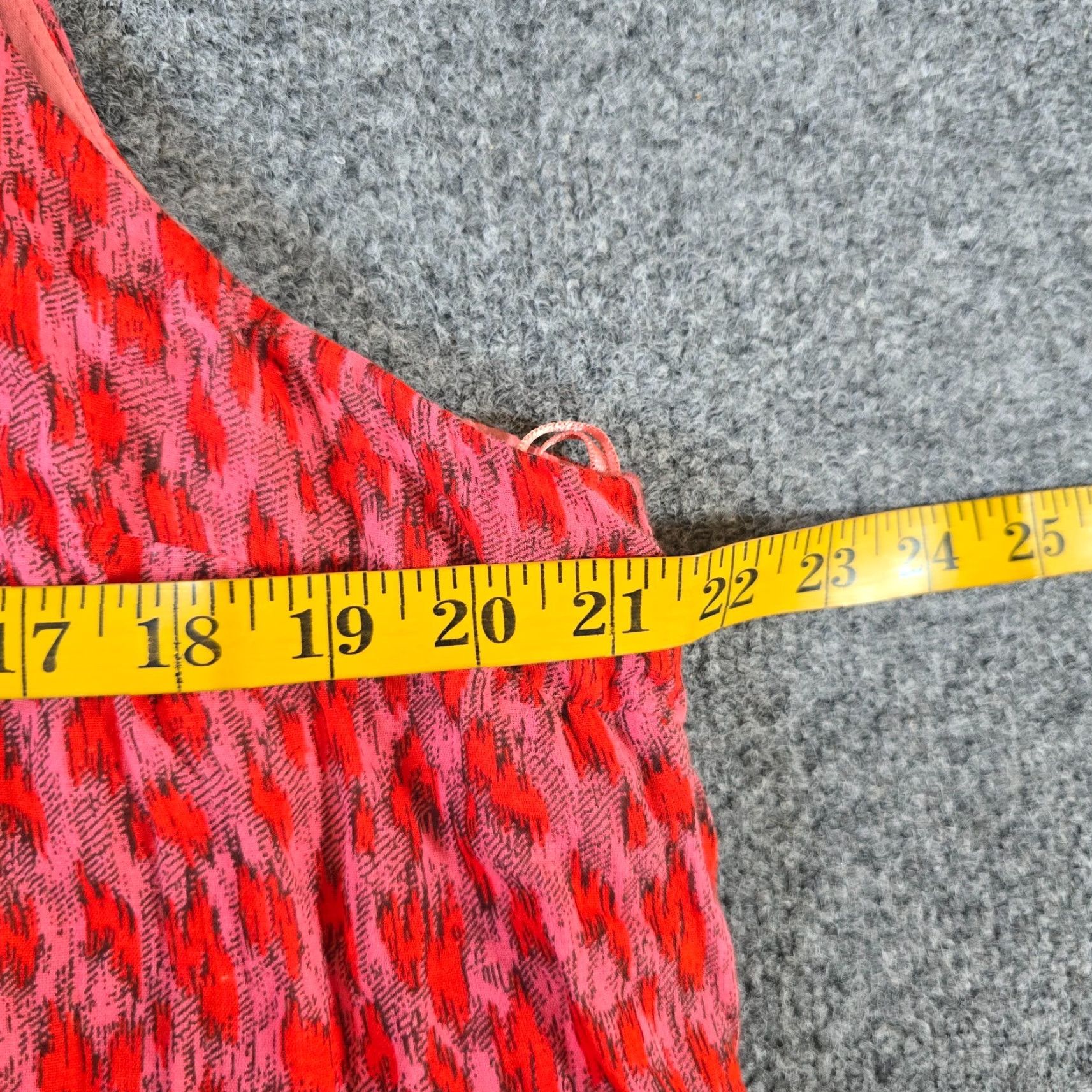 Joie Joie Dress Womens XL Red Tiered Midi Lined Western Casual Beachy Sundress Sleeveless V-Neck Pullover Geometric Pattern Size XL / US 12-14 / IT 48-50 - 5 Thumbnail