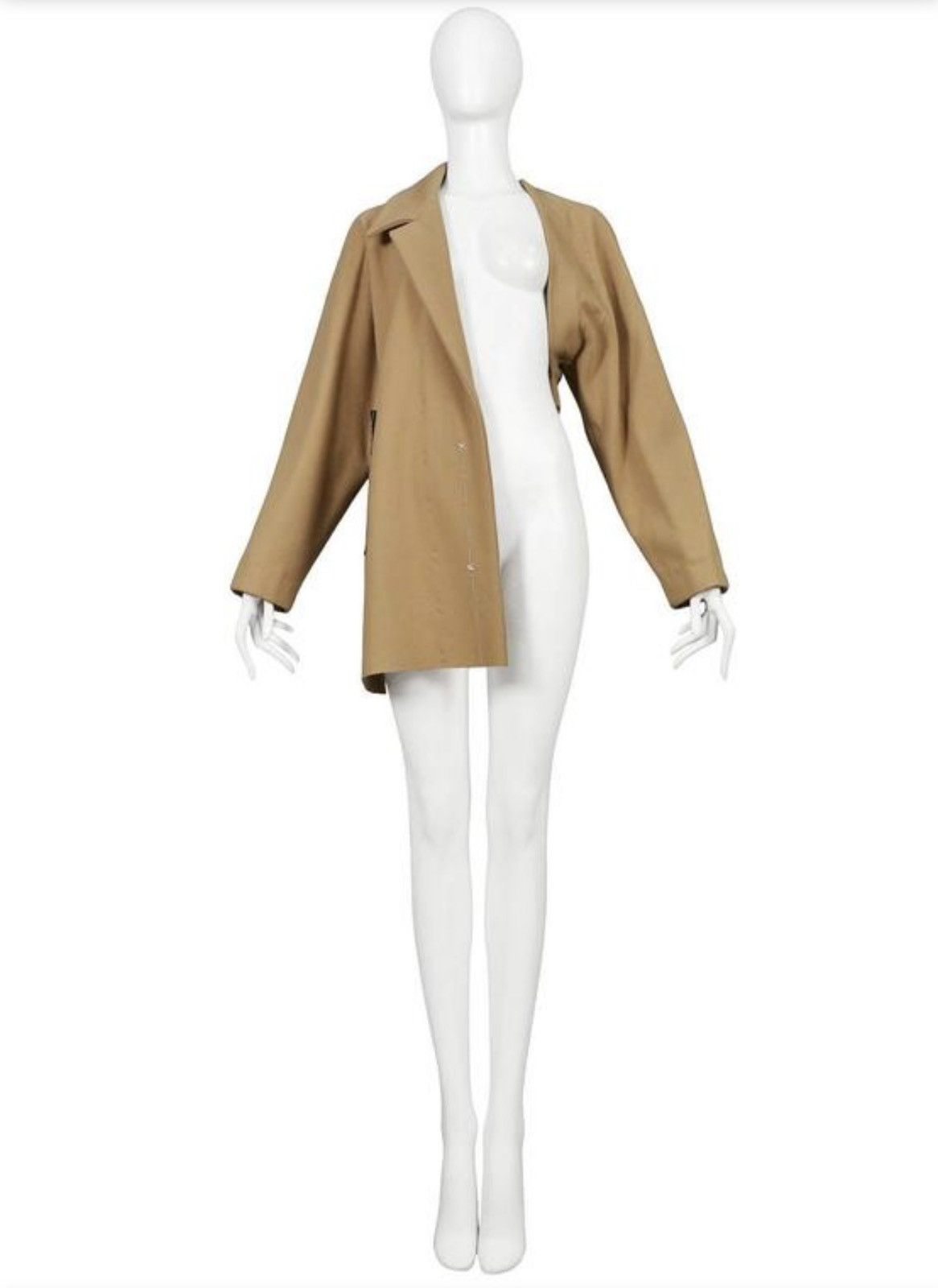 Maison Margiela FW 1997 Runway Deconstructed Coat / Basting Jacket in Cream Size L / US 10 / IT 46 - 3 Thumbnail