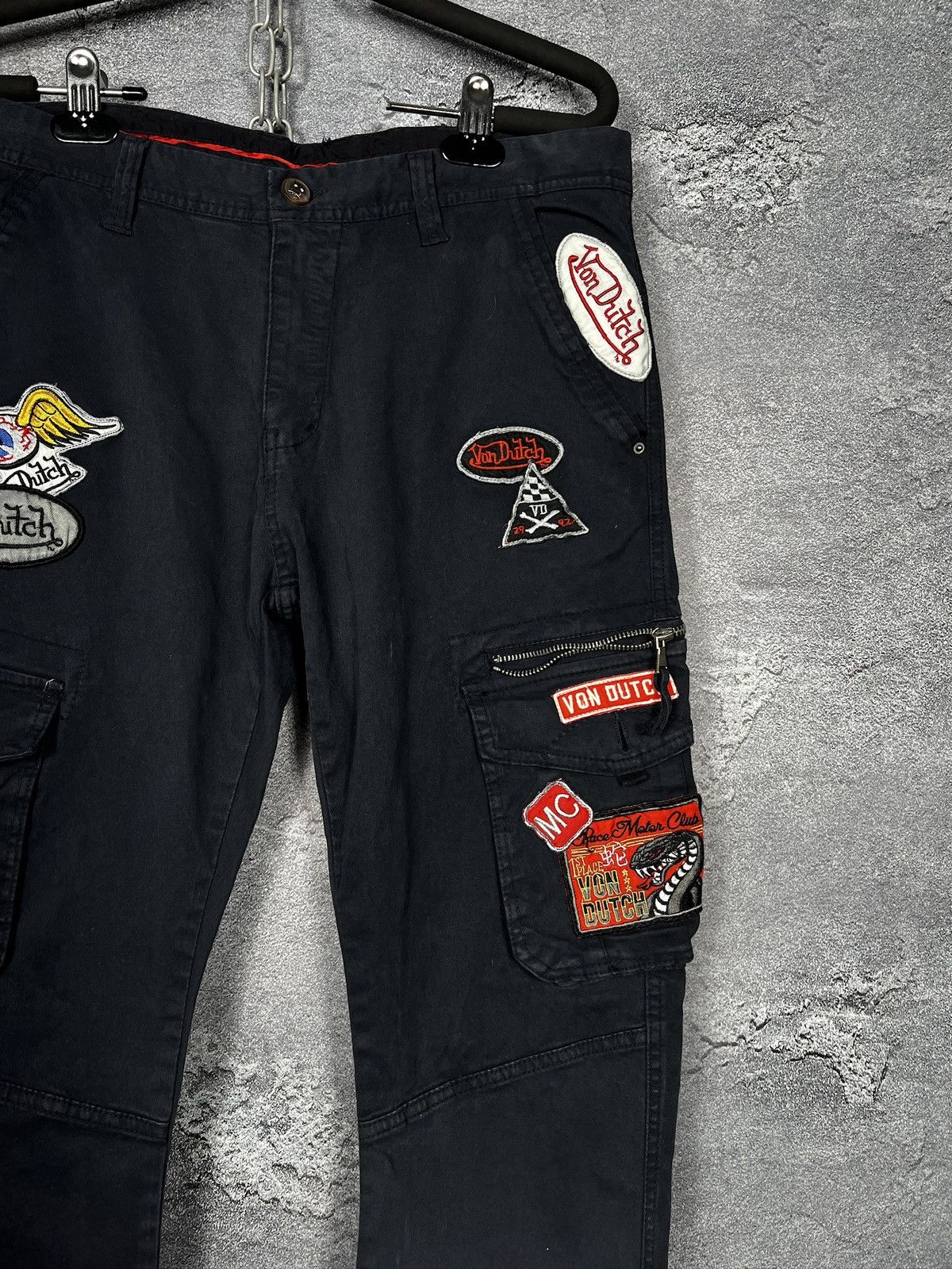 Von Dutch Von Dutch Cargo Utility Trousers Multiple Spellout Patches Size US 30 / EU 46 - 5 Thumbnail