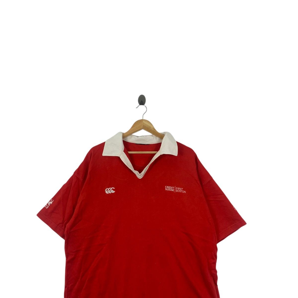 Canterbury of New Zealand Vintage CANTERBURRY CREDIT SUISSE 7 Side Rugby Jersey Polo Size US XXL / EU 58 / 5 - 2 Thumbnail