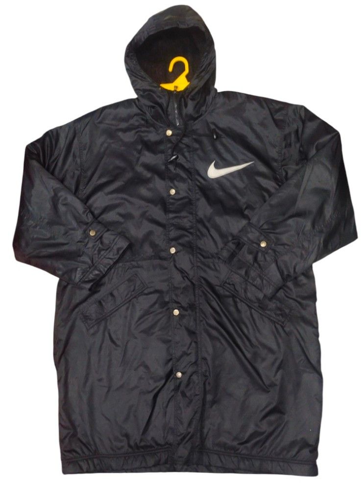 Nike Vintage Nike Large White Swoosh Logo Hooded Jacket Size US L / EU 52-54 / 3 - 16 Thumbnail
