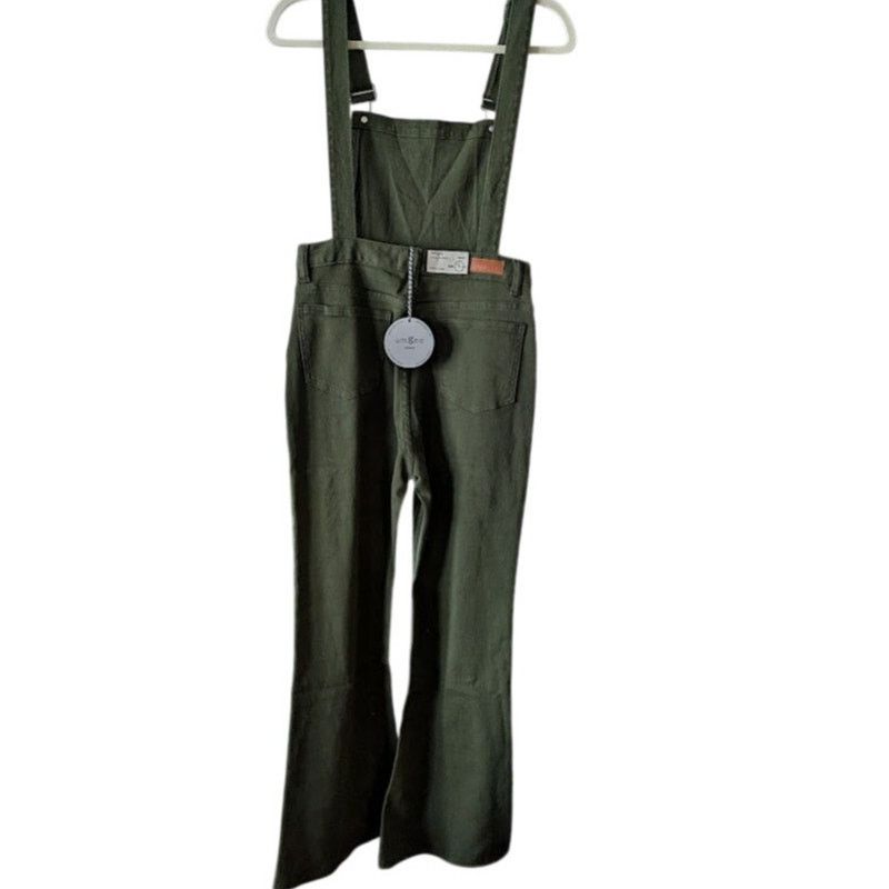 Other Umgee Army Green Denim Overalls With Raw Hem - Sz S Size 27" / US 4 / IT 40 - 3 Thumbnail