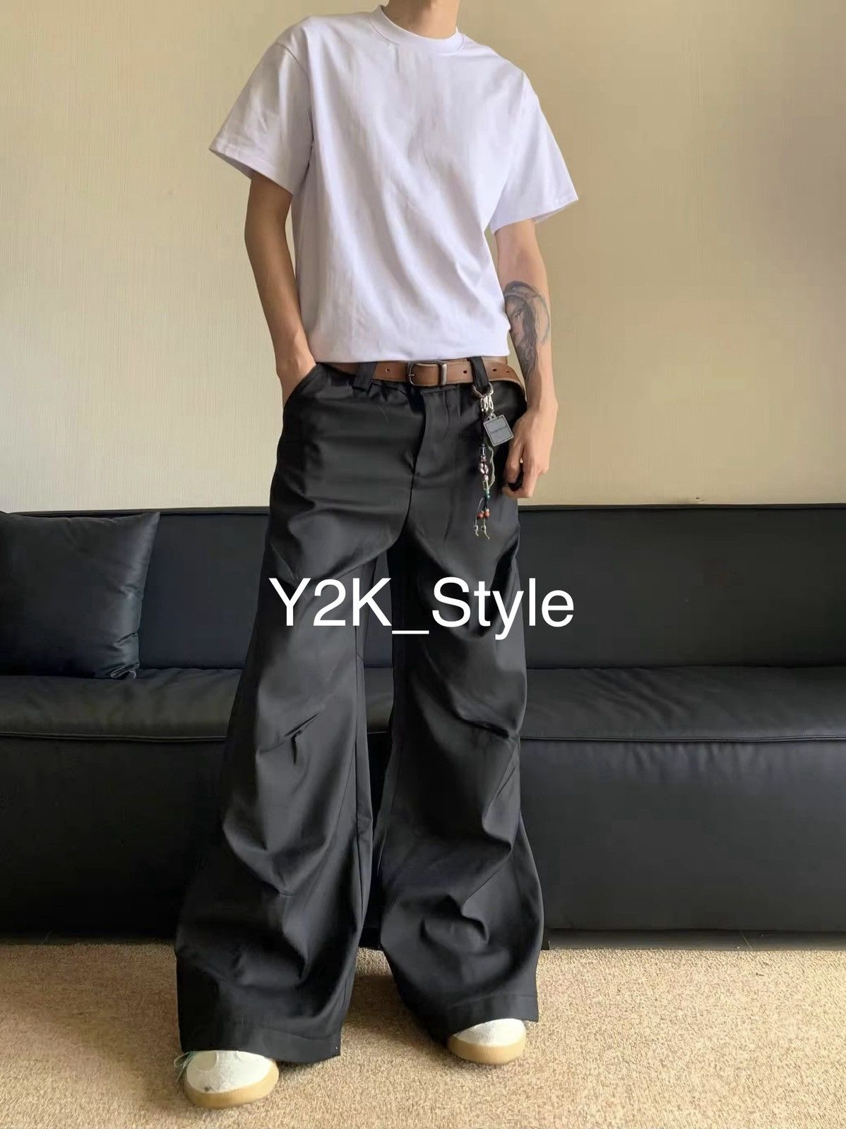 Multi-Layered Ultra-Wide Baggy Trousers