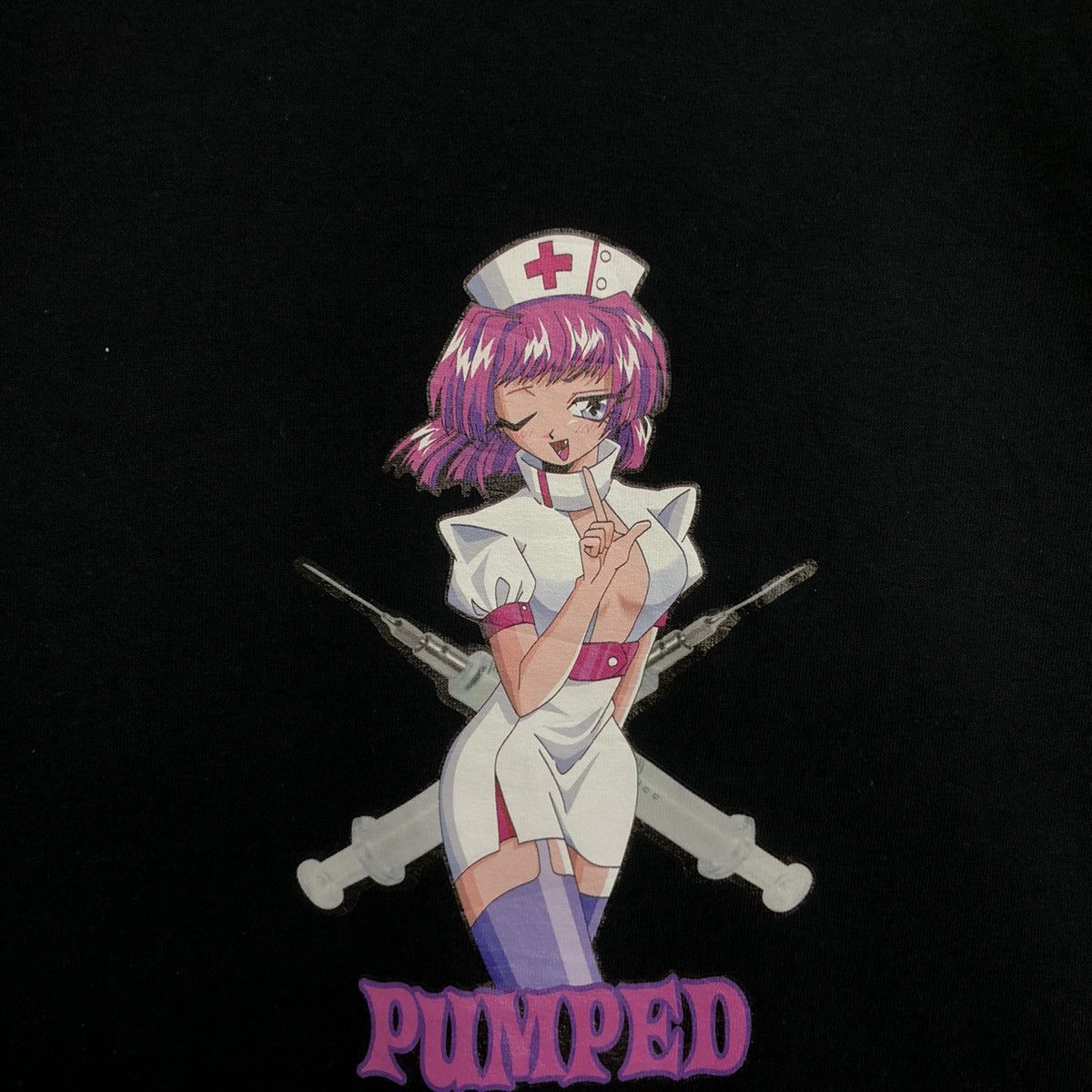 Anime Sexy Anime Graphic Pumped Nurse Skate Design Tshirt Size US L / EU 52-54 / 3 - 3 Thumbnail