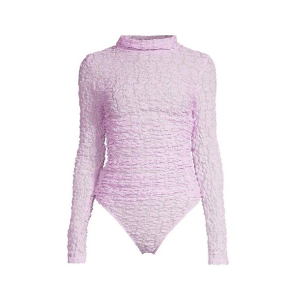 Free People NWT New $68 Free People Day & Night Lace Lilac Bodysuit Siz Size XS / US 0-2 / IT 36-38 - 4 Thumbnail