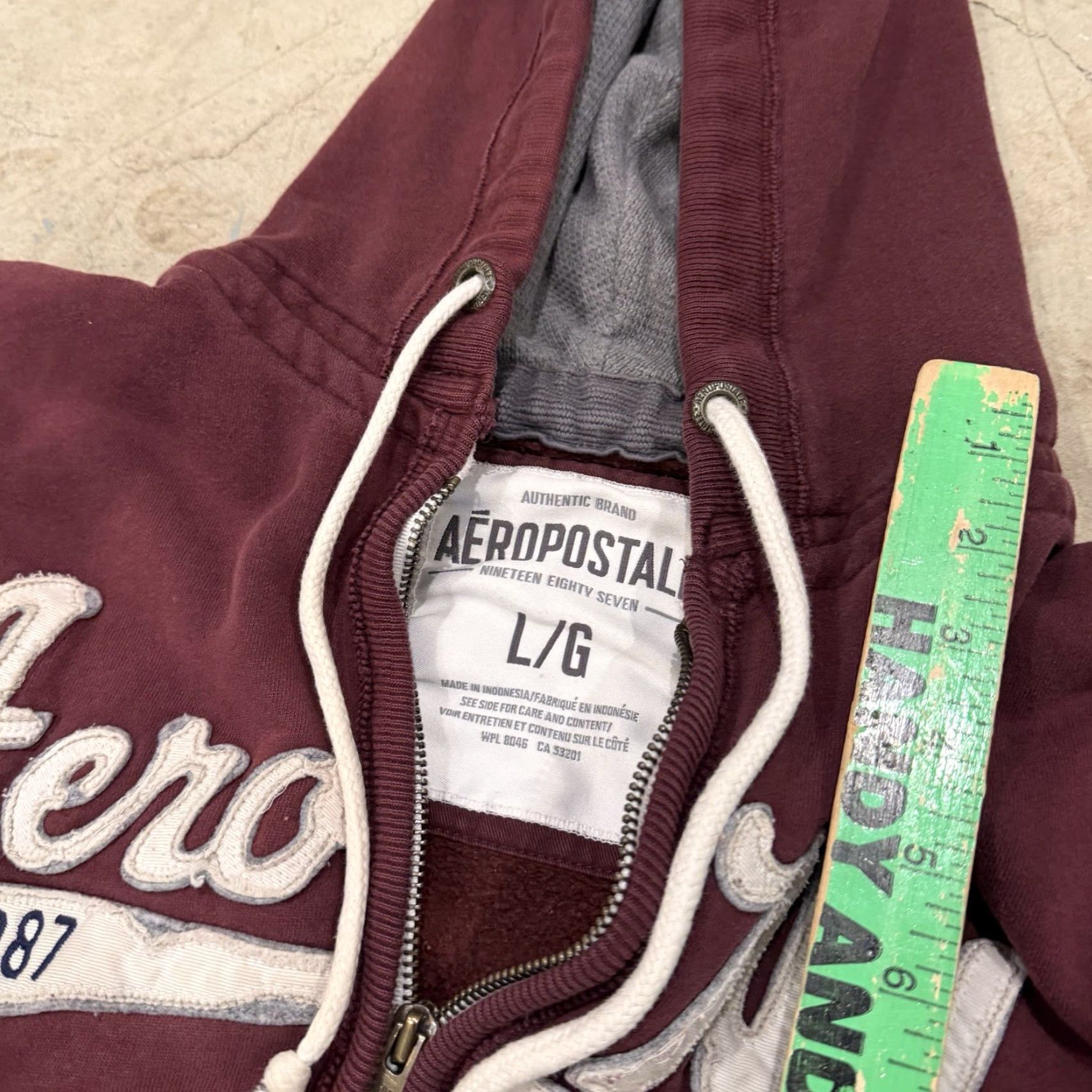 Aeropostale Aeropostale Hooded Sweatshirt Mens Large Red Full Zip Long Sleeve Cotton Blend Size US L / EU 52-54 / 3 - 4 Thumbnail