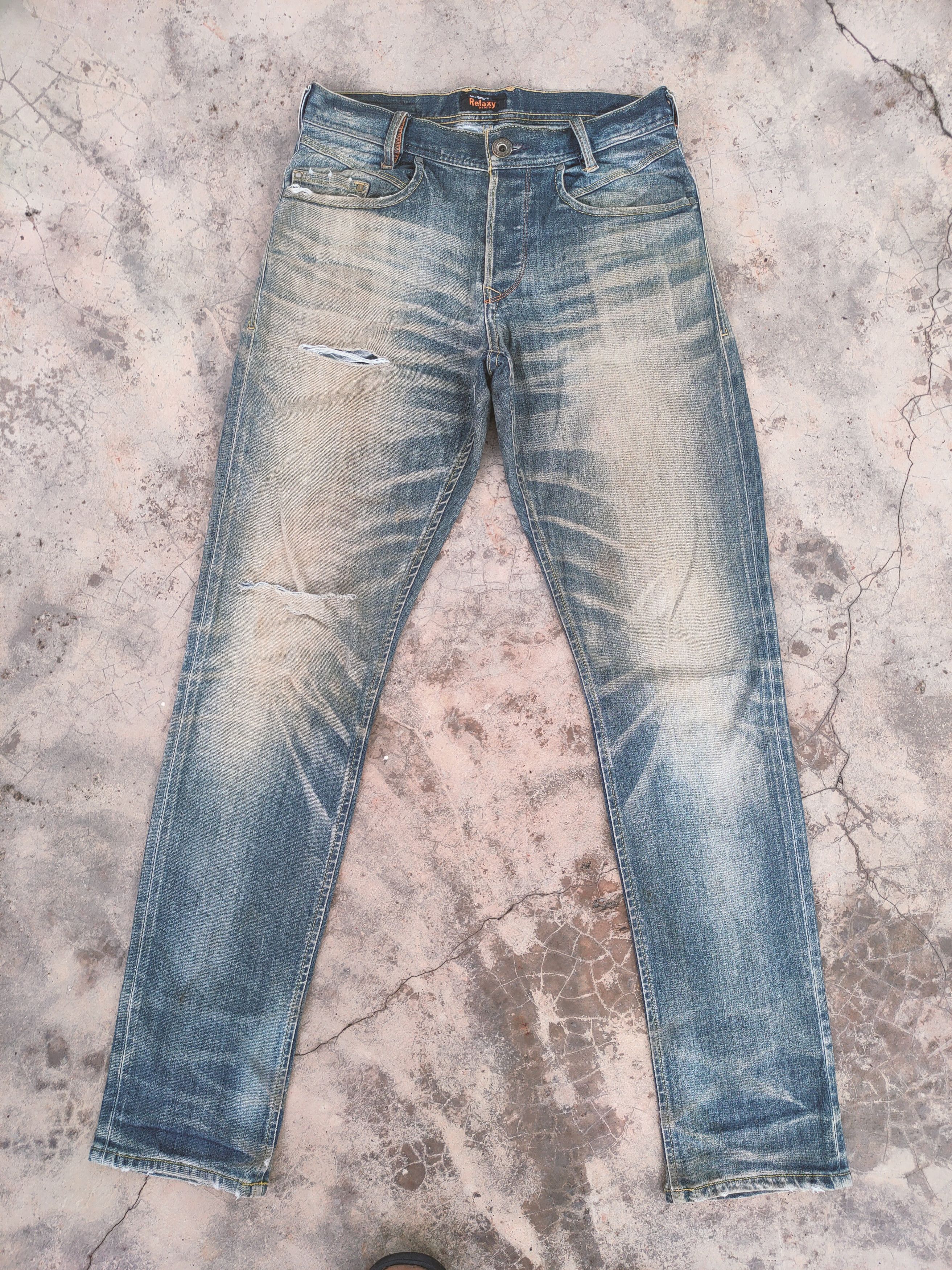Rusty VINTAGE BACK NUMBER RUSTY RIPPED FADED JEANS DENIM PANTS Size US 30 / EU 46 - 3 Thumbnail