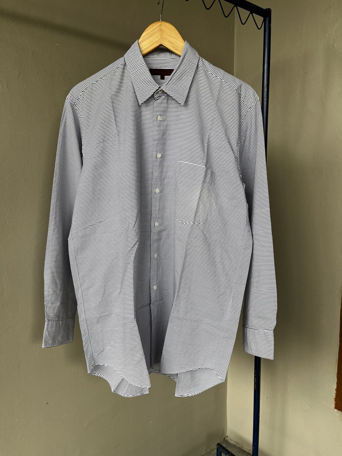 Comme des Garcons × Comme des Garcons Homme AD2003 Comme des Garcons Homme Deux Stripe Shirt Size US XL / EU 56 / 4 - 1 Thumbnail