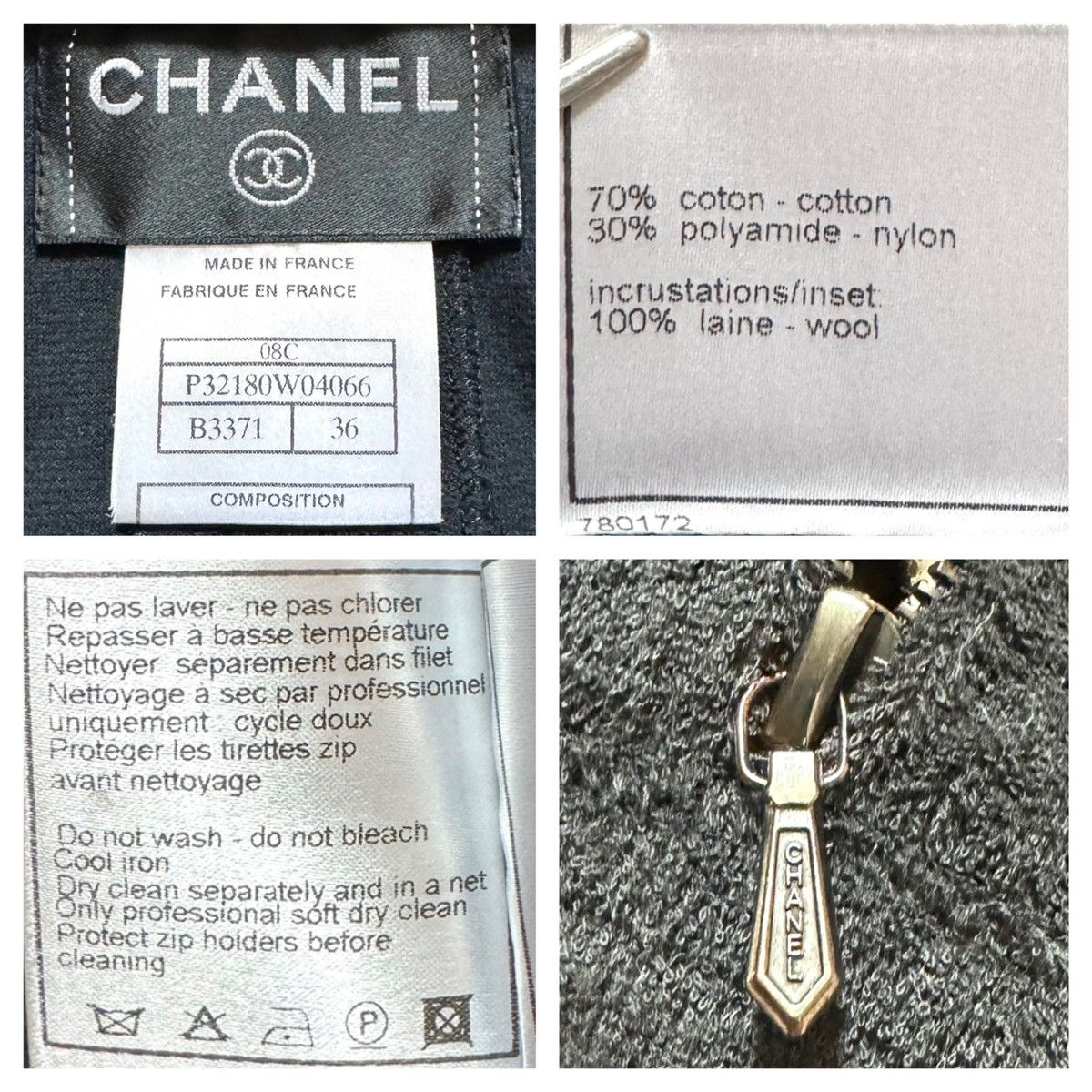 Chanel Chanel houndstooth-patterned pile fabric with hood Dress Size XS / US 0-2 / IT 36-38 - 2 Thumbnail