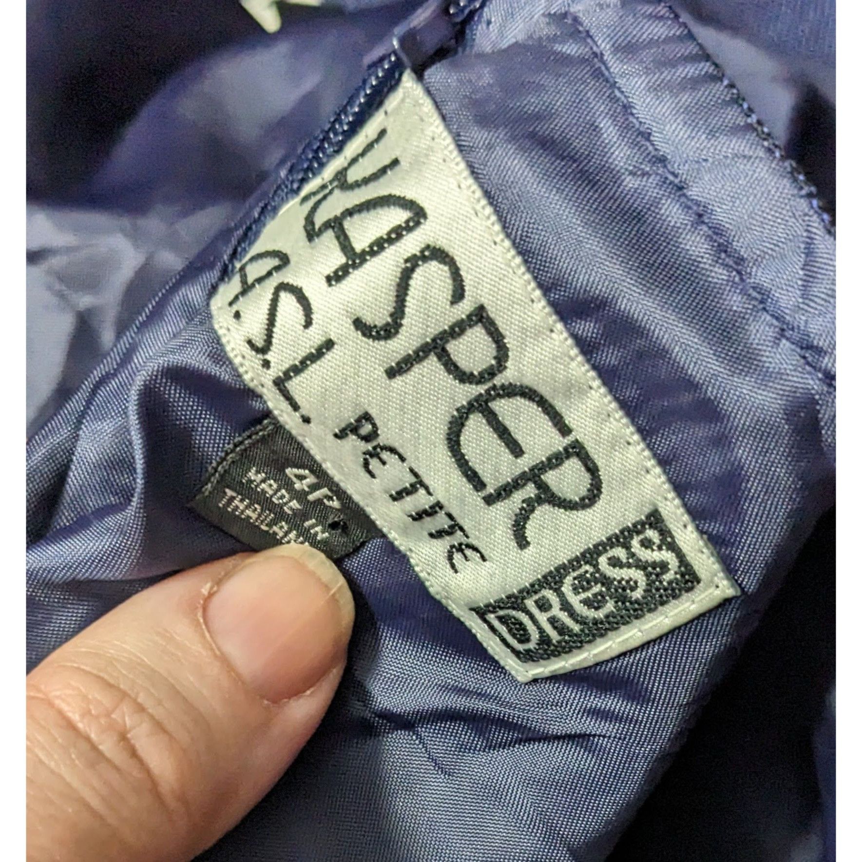 Kasper Vintage Kasper A.S.L. Petite Navy Dress Suit (Dress And Coat Size S / US 4 / IT 40 - 4 Thumbnail
