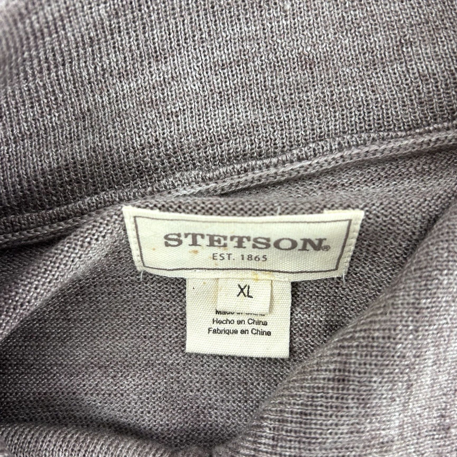 Stetson Stetson Western 1/4 Zip Sweater Mens XL Acrylic Merino Wool Brown Elbow Patch Size US XL / EU 56 / 4 - 4 Thumbnail
