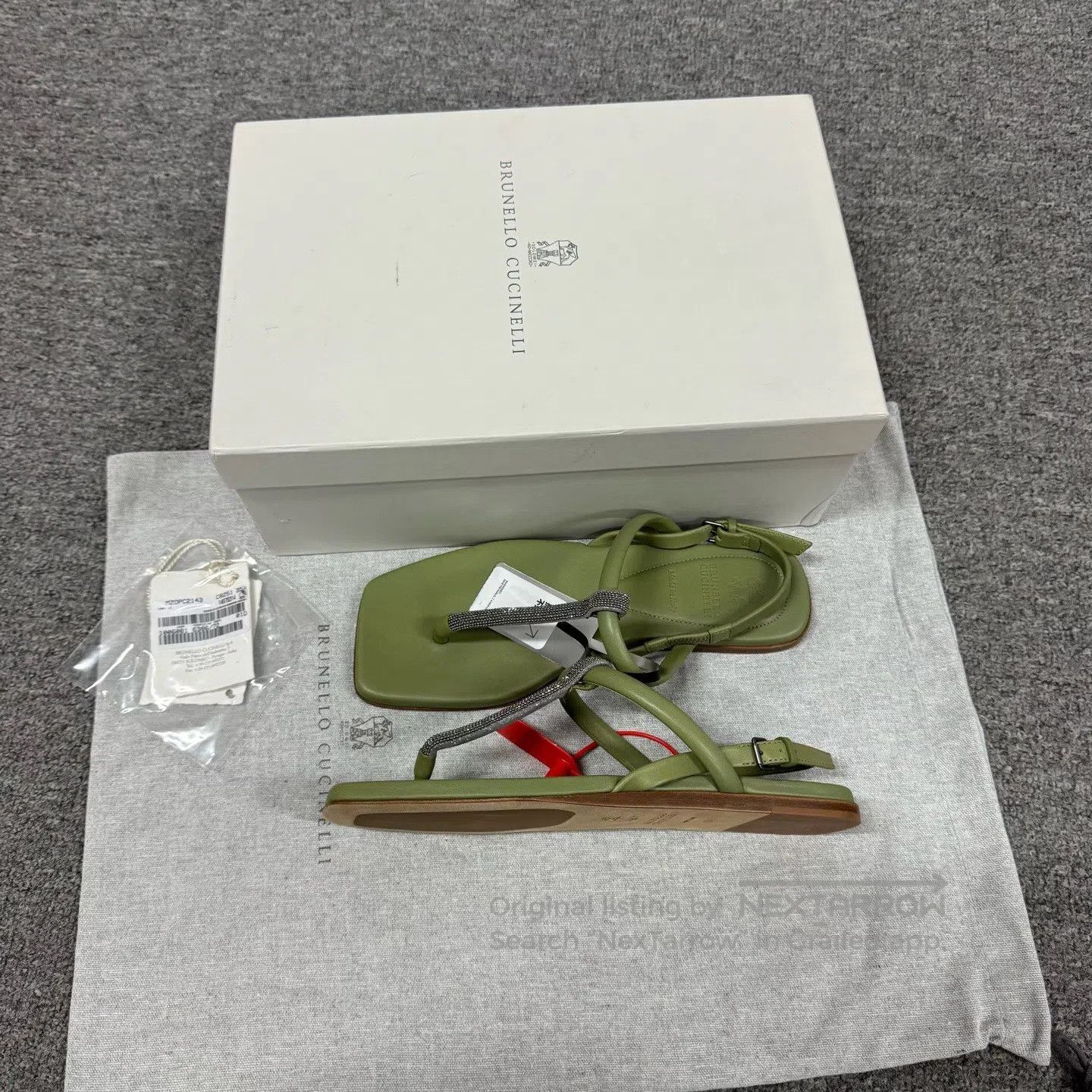 Brunello Cucinelli Brunello Cucinelli Square-toed, toe-clamping Monili water Size US 5 / IT 35 - 3 Thumbnail