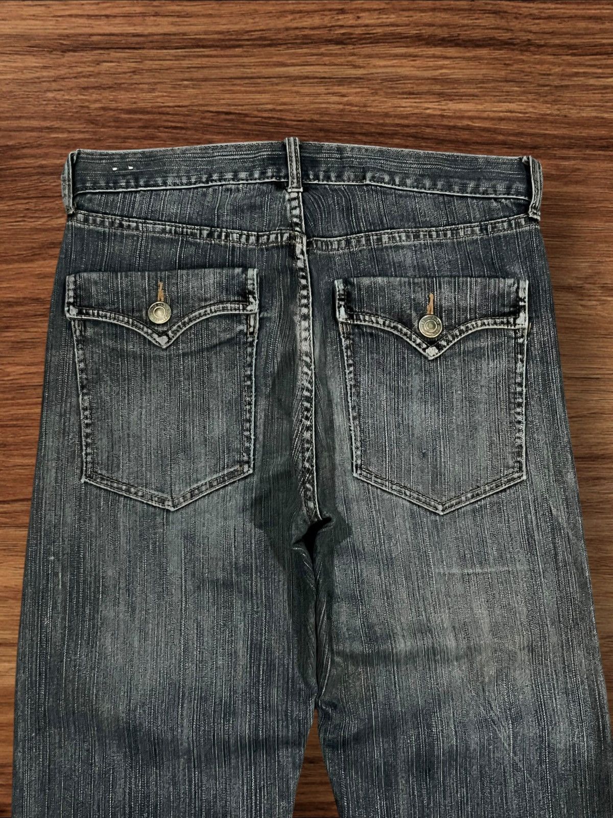 Japanese Brand ⚡️Distressed⚡️Vintage Japanese Brand Villand Dark Blue Jeans Size US 30 / EU 46 - 6 Thumbnail