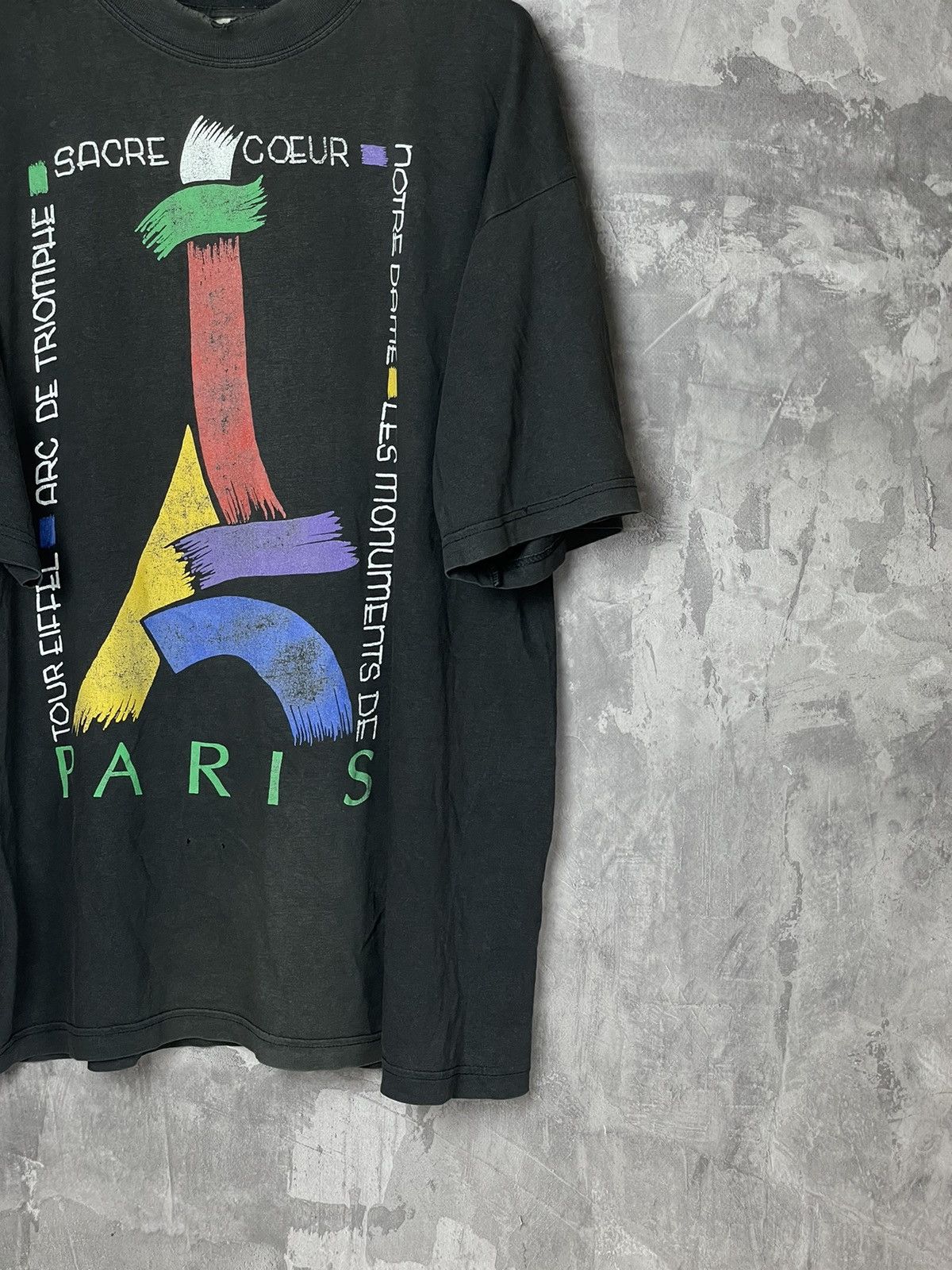 Vintage Avant Garde Y2K Overprint Distressed Notre Dame T shirt Size US L / EU 52-54 / 3 - 6 Thumbnail
