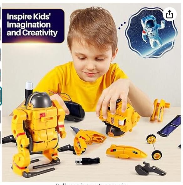 NBDN Nobrandedon STEM Science Bulidng Kit, Space Toy, 120 pieces, yellow Size ONE SIZE - 5 Thumbnail