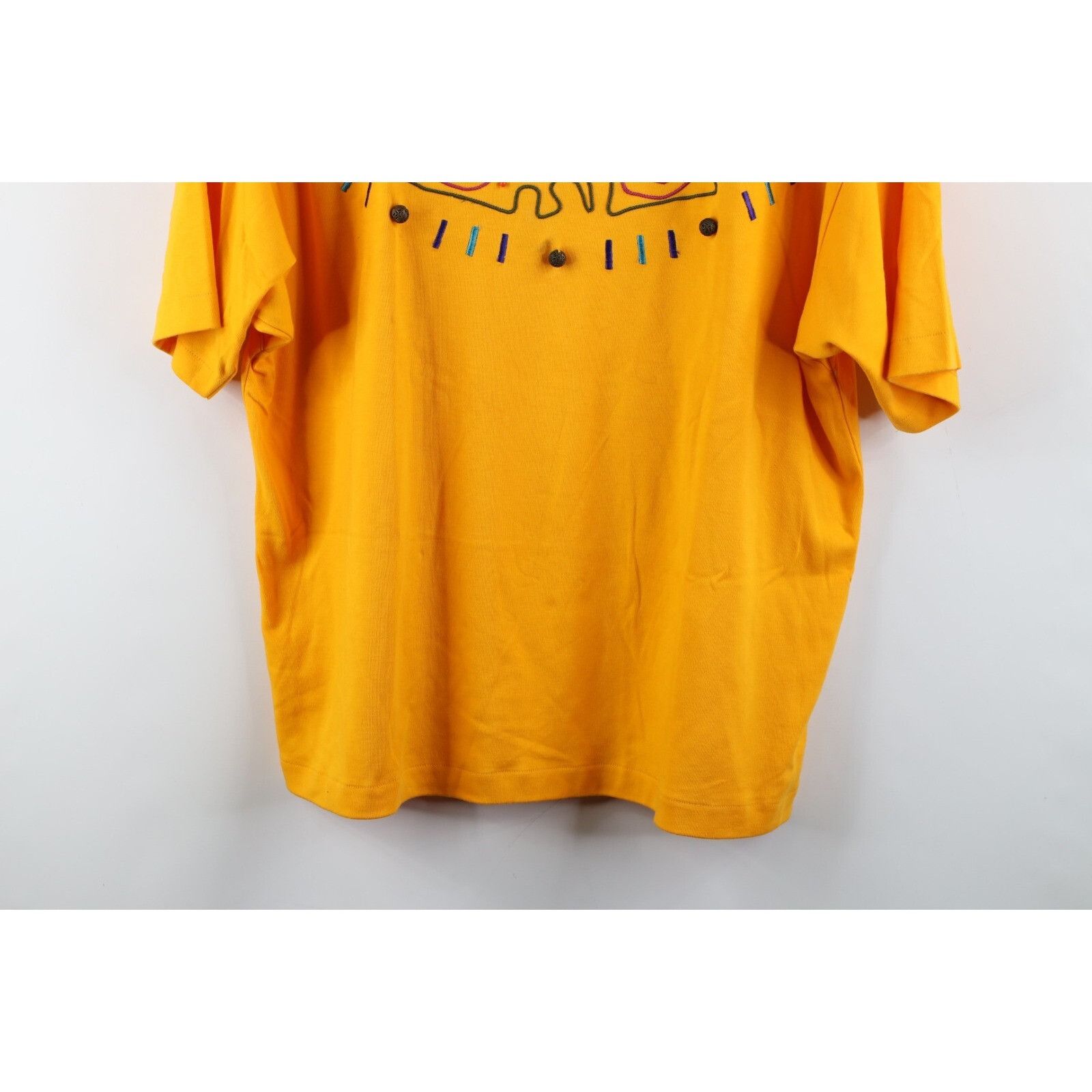 Vintage Vintage 90s Streetwear Abstract Beaded Baggy T-Shirt Fit S Size XL / US 12-14 / IT 48-50 - 3 Thumbnail