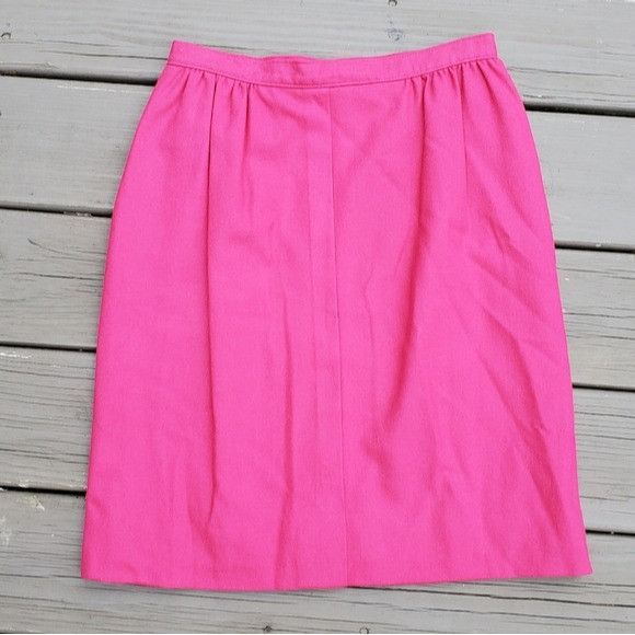 Pendleton × Vintage Vintage 80s Barbie Hot Pink Virgin Wool Preppy Acadamia Work Size 27" / US 4 / IT 40 - 2 Thumbnail