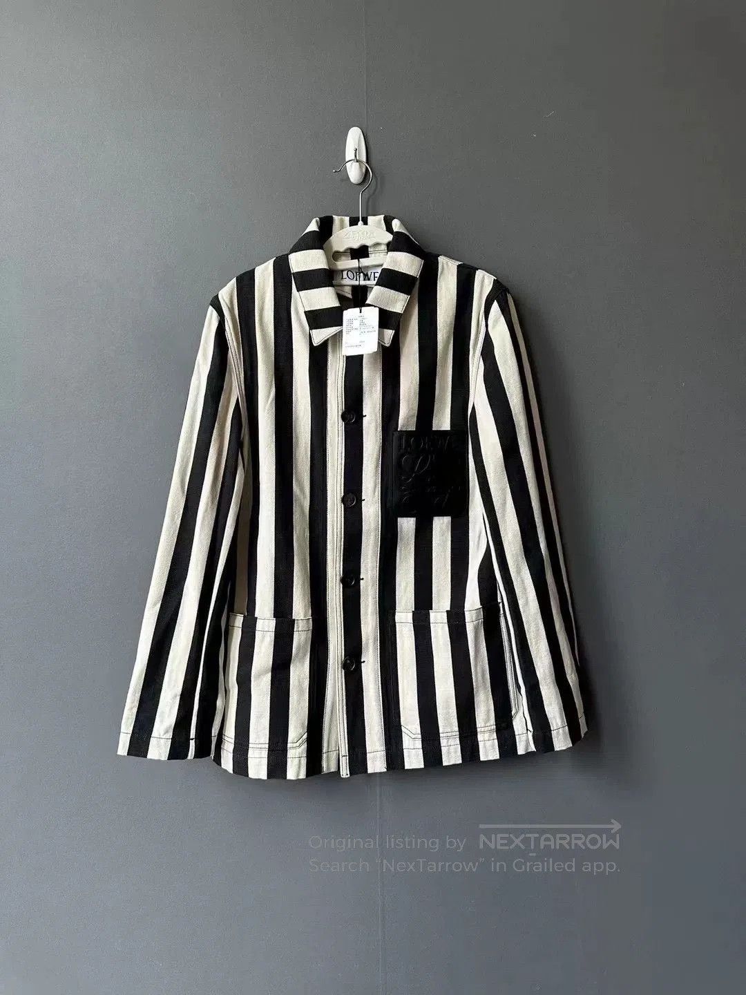 Loewe loewe striped denim jacket in black and white. Size US L / EU 52-54 / 3 - 1 Thumbnail