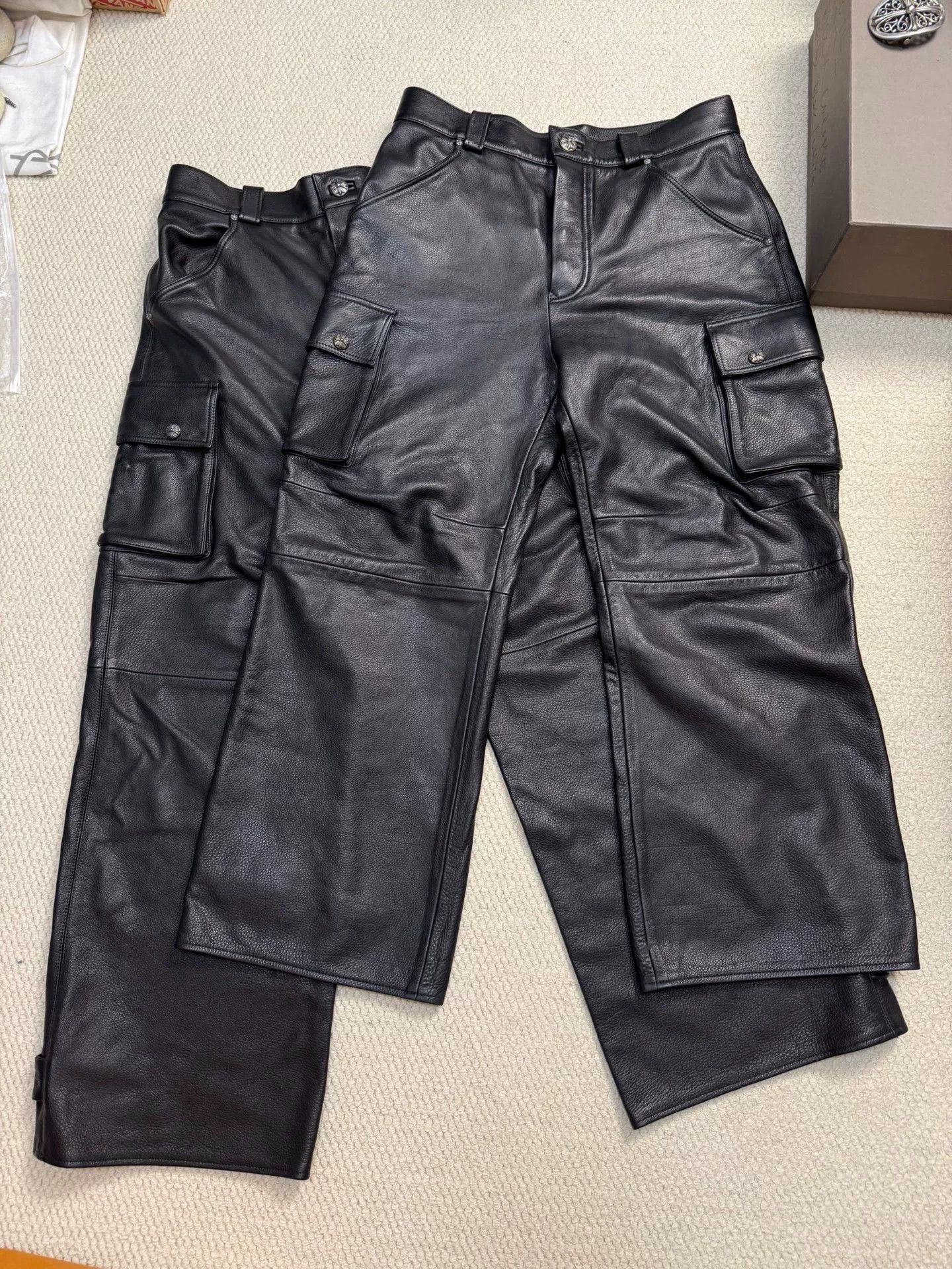 Chrome Hearts Chrome Hearts Cargo Leather Pants Size US 33 - 1 Thumbnail