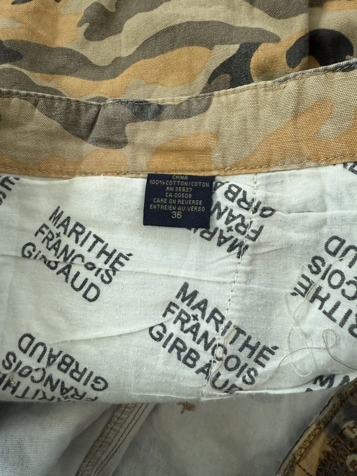 Marithe + Francois Girbaud MFG CAMOUFLAGE SHORTS CARGO STYLE Size US 36 / EU 52 - 6 Thumbnail