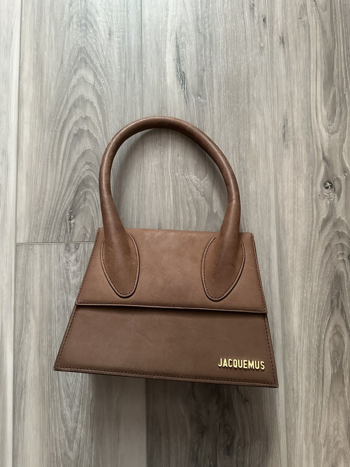 Jacquemus Jacquemus Brown Le Papier 'Le Grand Chiquito' Top Handle Bag Size ONE SIZE - 1 Thumbnail