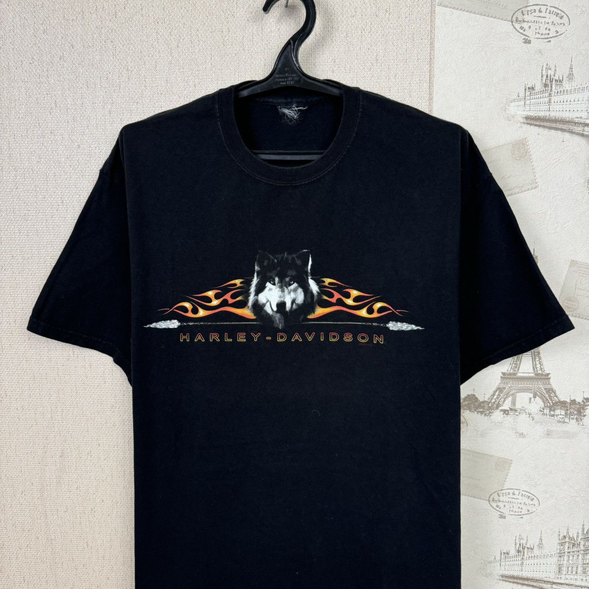 Other Vintage Harley Davidson T shirt Fire Wolf Los Angeles XL Size US XL / EU 56 / 4 - 7 Thumbnail