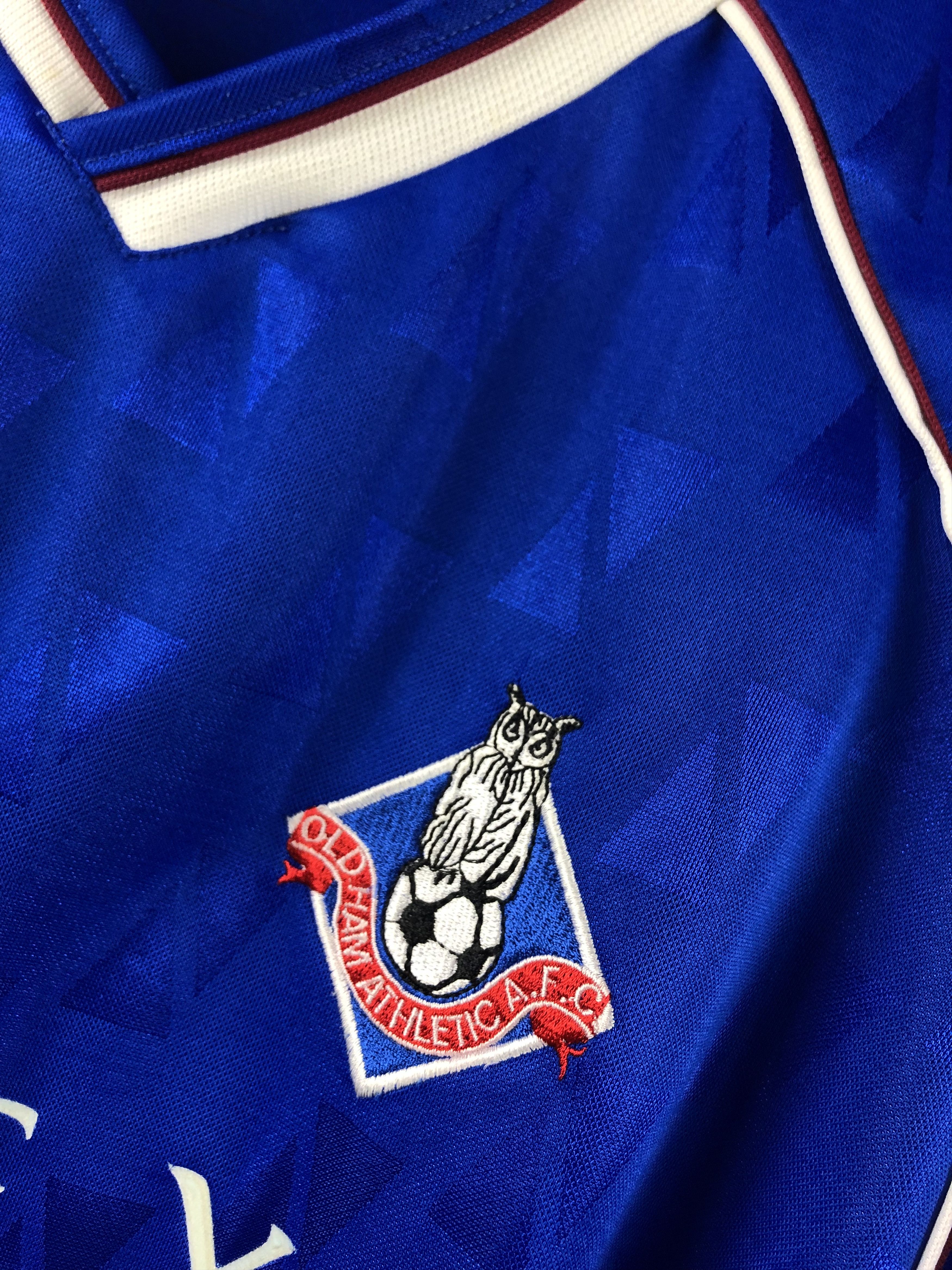 Vintage Oldham Athletic football shirt 2002 Soccer Jersey Trikot Size US XL / EU 56 / 4 - 6 Thumbnail