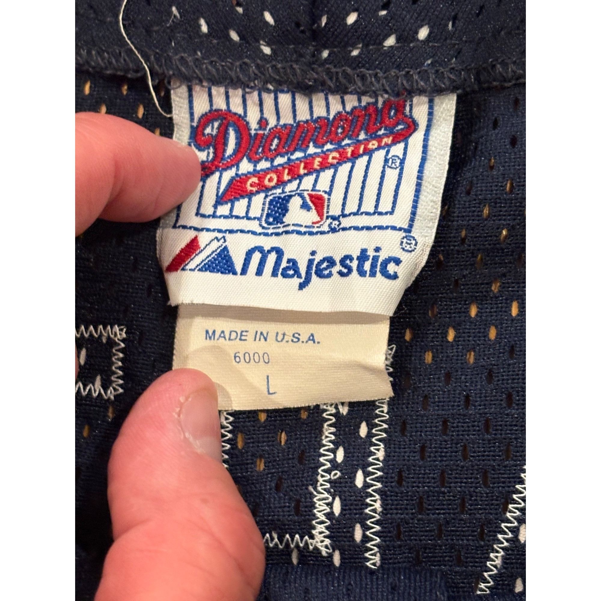 Majestic Rare 90's New York Yankees Chad Curtis #28 Majestic Diamond Size US L / EU 52-54 / 3 - 8 Thumbnail