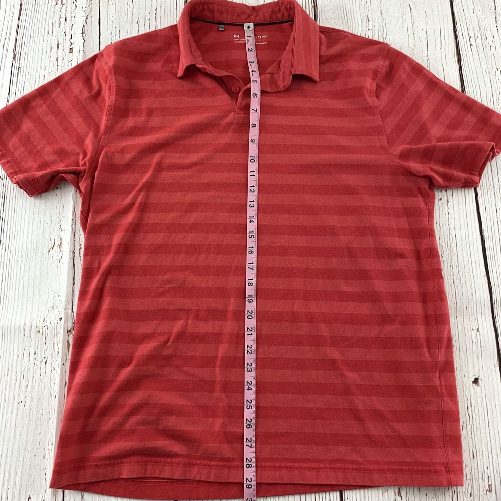 Under Armour Under Armour Striped Short Sleeve Button Front Polo Shirt Men's XL Red Size US XL / EU 56 / 4 - 4 Thumbnail