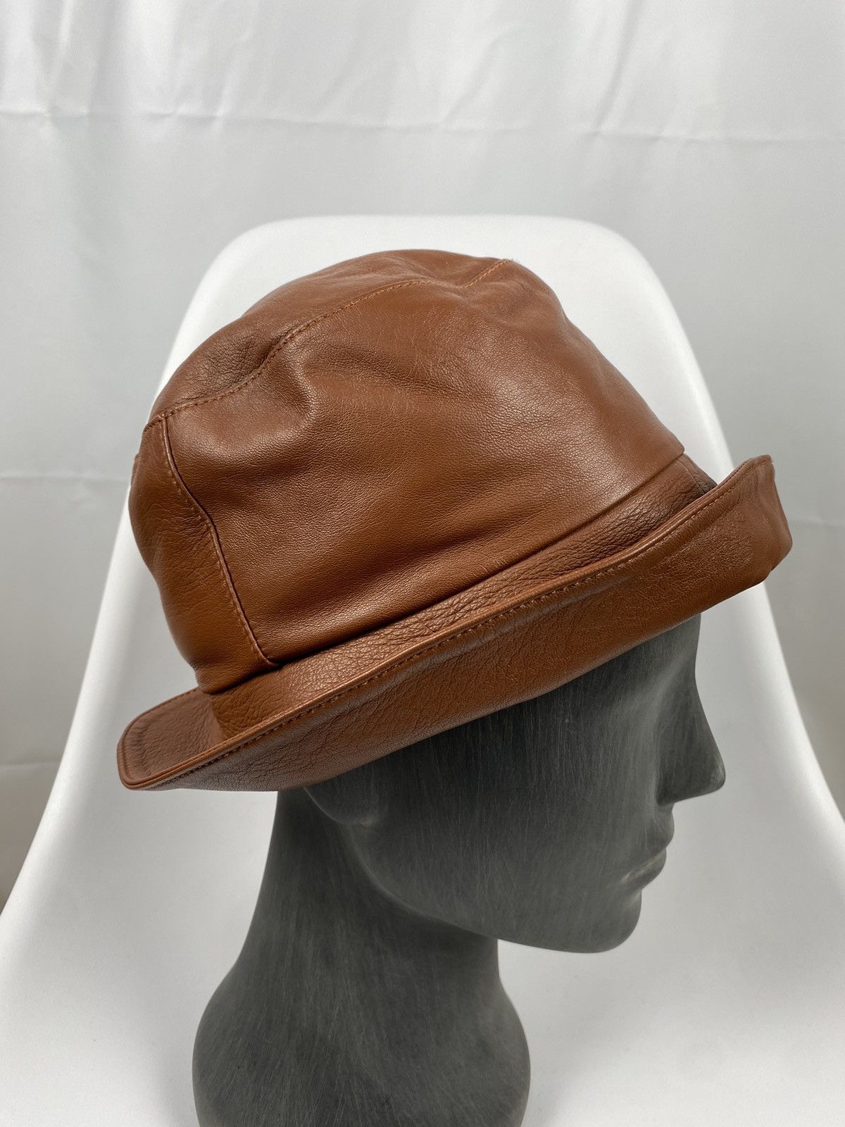 Designer × Leather Genuine Leather Bucket Hat One size Size ONE SIZE - 2 Thumbnail