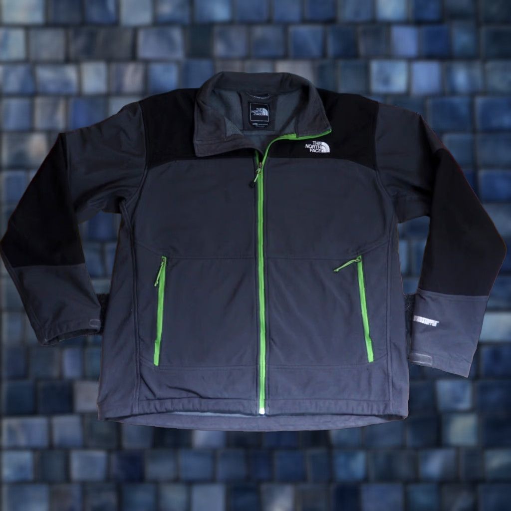 The North Face The North Face TNF Gray Black Green Windstopper Softshell Hiking Jacket Mens 2XL Size US XXL / EU 58 / 5 - 1 Thumbnail