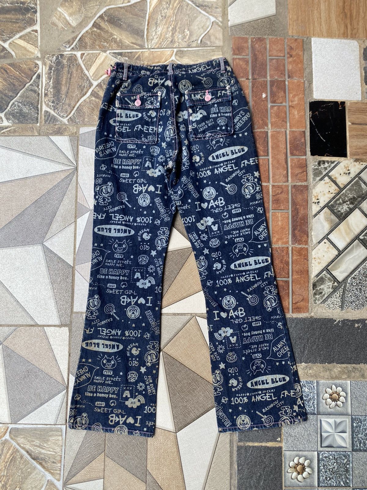 Angel Blue × Hysteric Glamour × Japanese Brand Y2K Japanes Angel Blue Flare Jeans Size 27" / US 4 / IT 40 - 2 Thumbnail