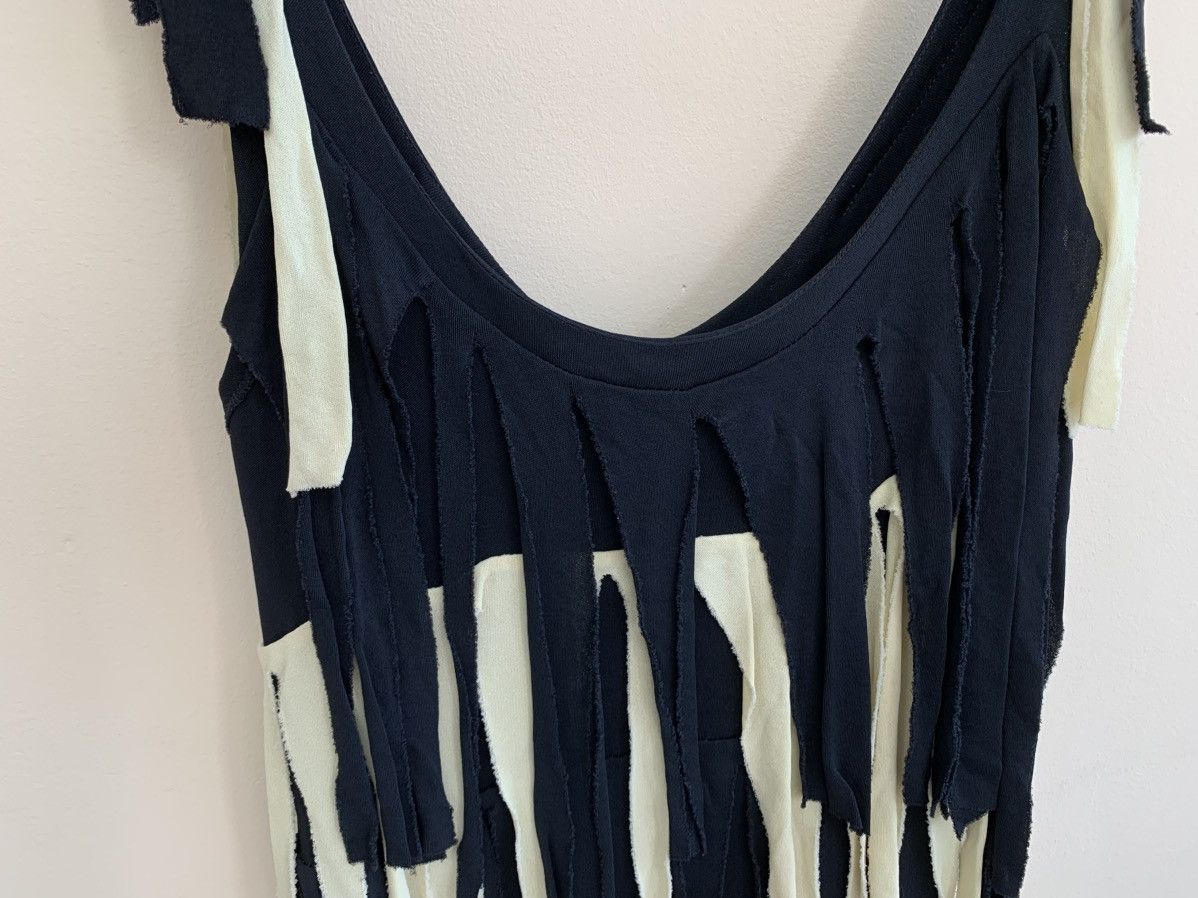 Moschino Moschino Couture Charleston Black Beige Fringed Dress Size M / US 6-8 / IT 42-44 - 2 Thumbnail