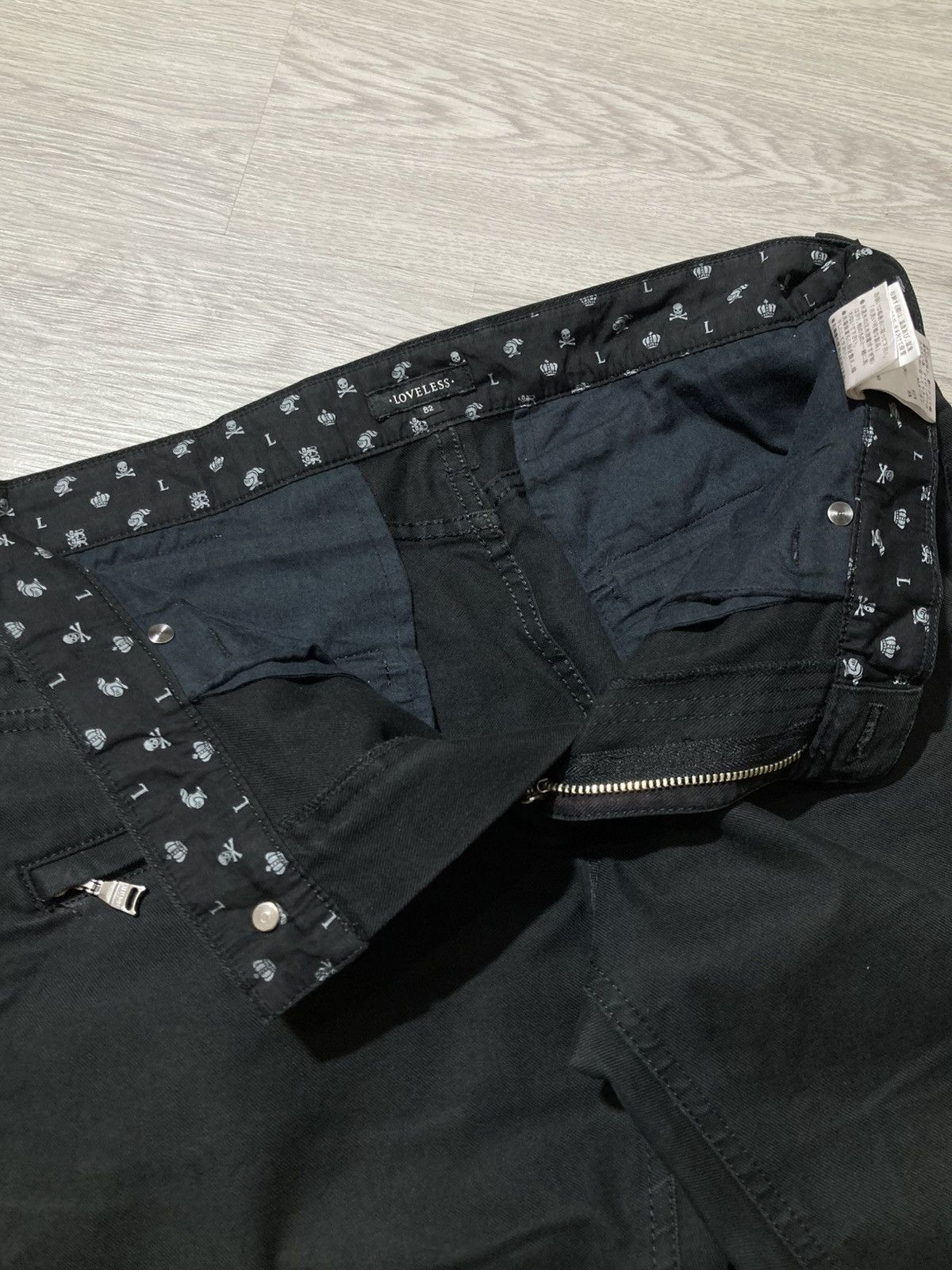 20471120 2000s Loveless Skull Patch Logo Punk Gothic Vkei Style Pants Size US 32 / EU 48 - 21 Thumbnail