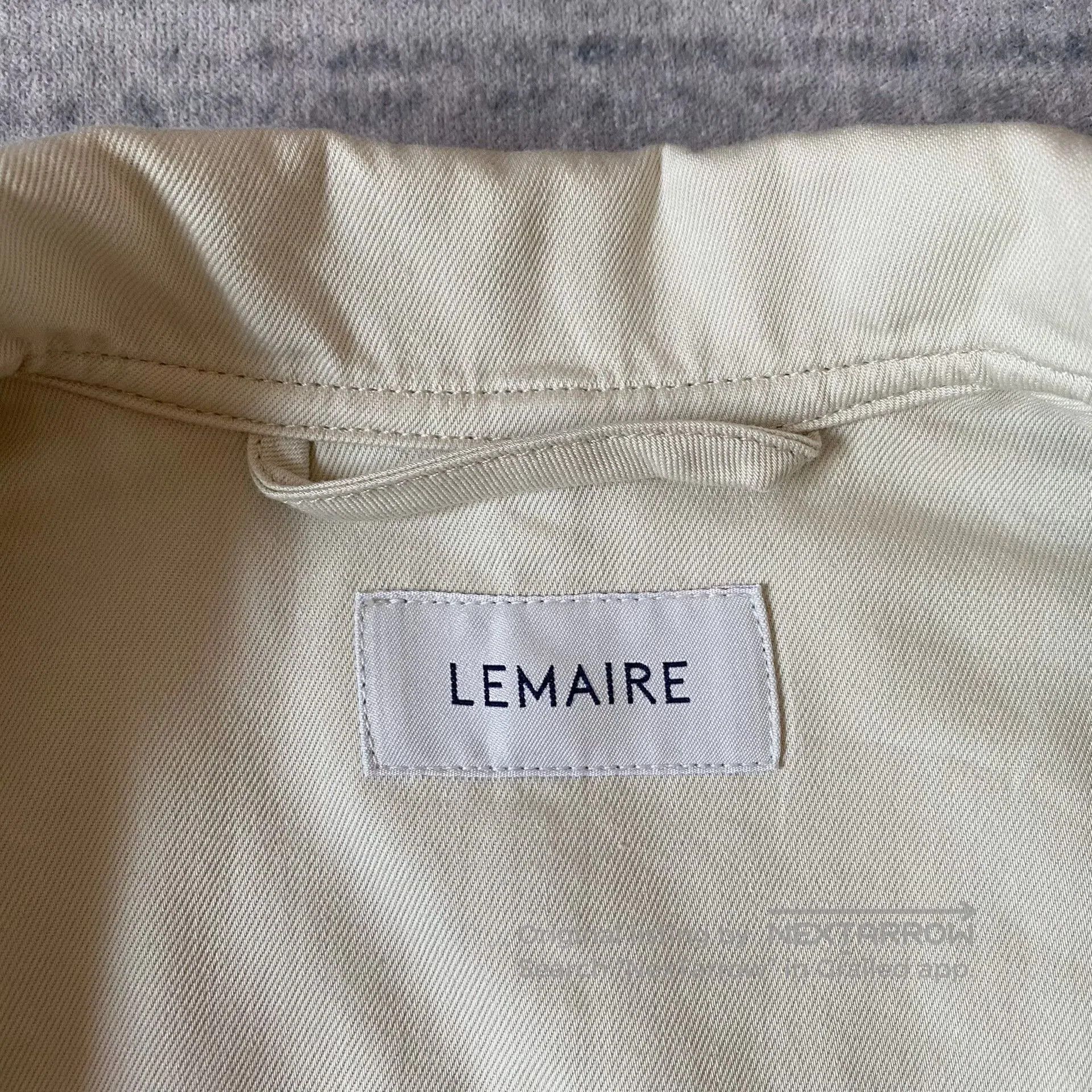 Lemaire multi-pocket boxy jacket shirt in cream. Size US L / EU 52-54 / 3 - 4 Thumbnail