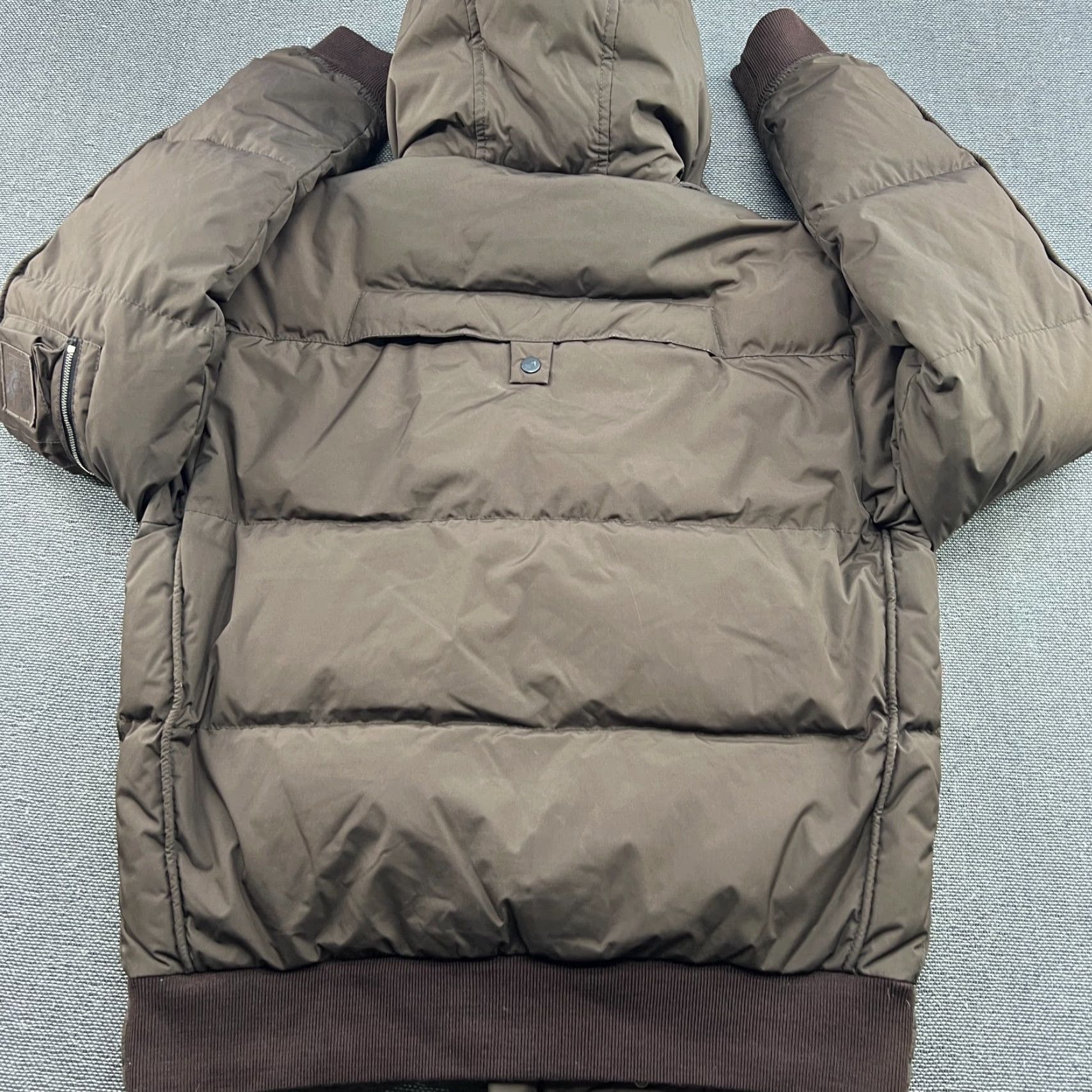 Belstaff BELSTAFF Mens Goose Down Bomber Puffer Jacket Brown Hooded Quilted M Regular Size Shirt? Size US M / EU 48-50 / 2 - 2 Thumbnail